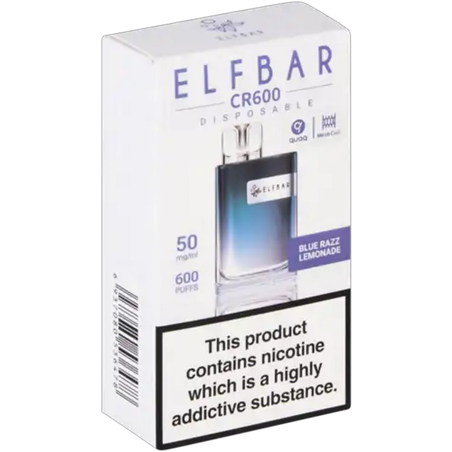 Image of ELFBAR CR600 Blue Razz Lemonade 5% Disposable Vape 2ml (Non-Refundable. Non-Returnable.)