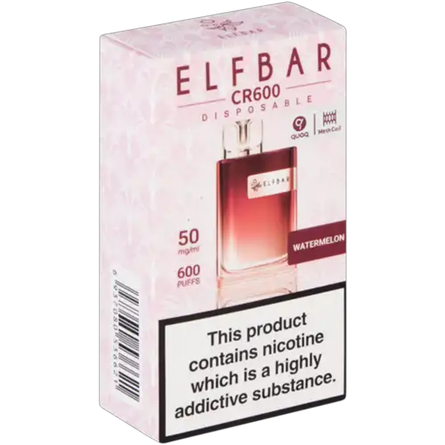 Image of ELFBAR CR600 Watermelon 5% Disposable Vape 2ml (Non-Refundable. Non-Returnable.)