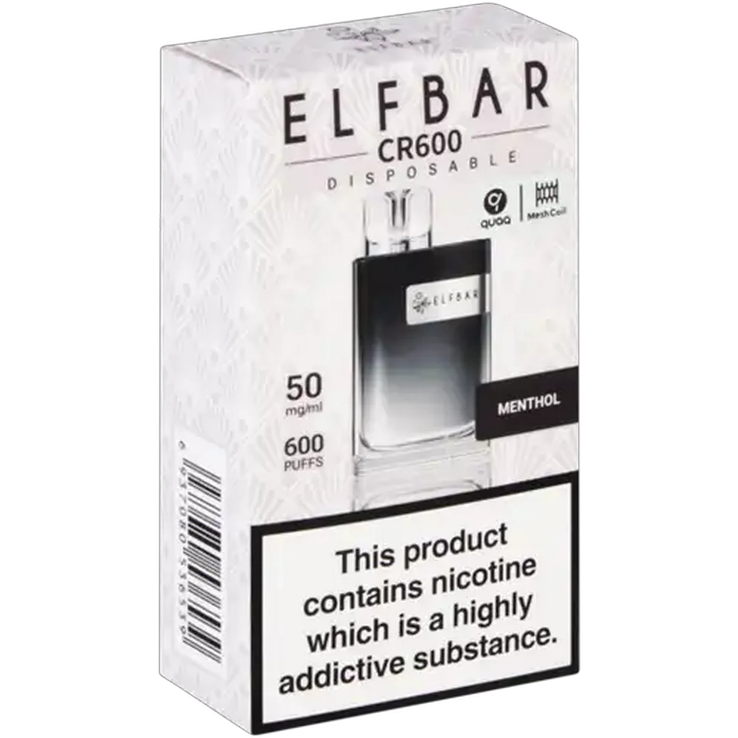 Image of ELFBAR CR600 Menthol 5% Disposable Vape 2ml (Non-Refundable. Non-Returnable.)