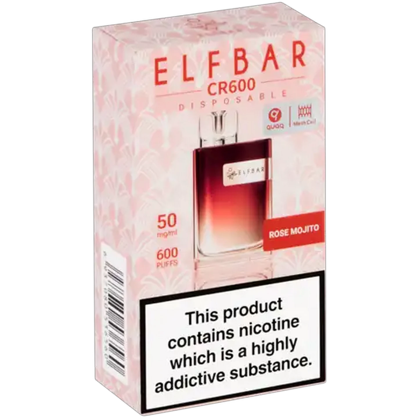 Image of ELFBAR CR600 Rose Mojito 5% Disposable Vape 2ml (Non-Refundable. Non-Returnable.)