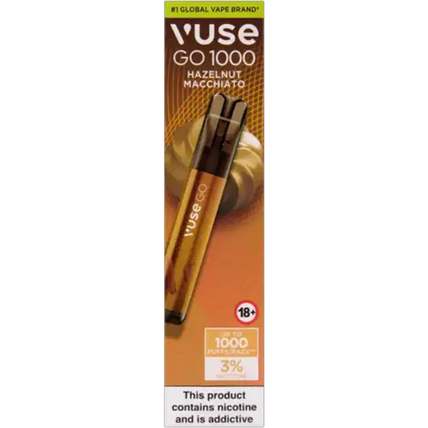 Image of Vuse Go 1000 Hazelnut Macchiato 3% Disposable Vape 2ml (Non-Refundable. Non-Returnable.)