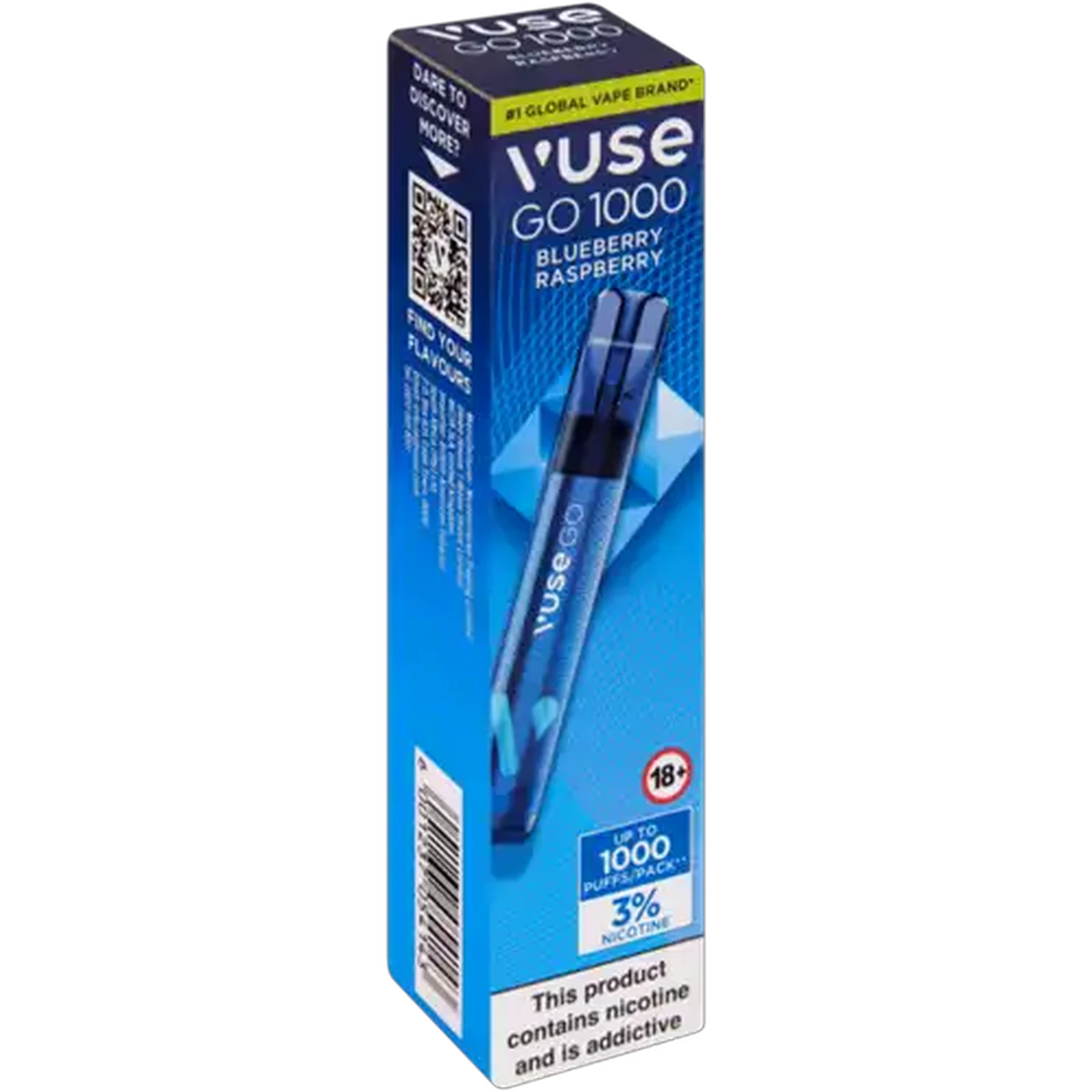 Image of Vuse Go 1000 Blueberry Raspberry 3% Disposable Vape 2ml (Non-Refundable. Non-Returnable.)