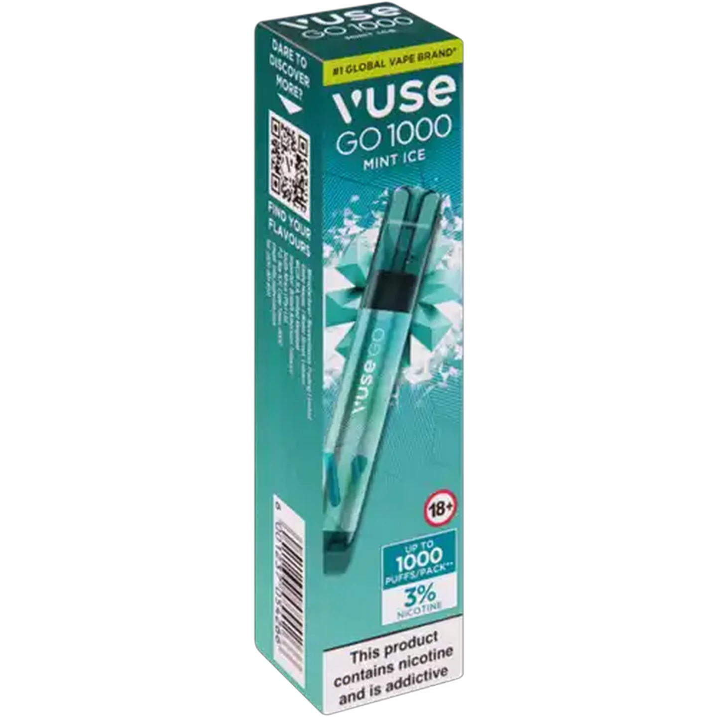Image of Vuse Go 1000 Mint Ice 3% Disposable Vape 2ml (Non-Refundable. Non-Returnable.)