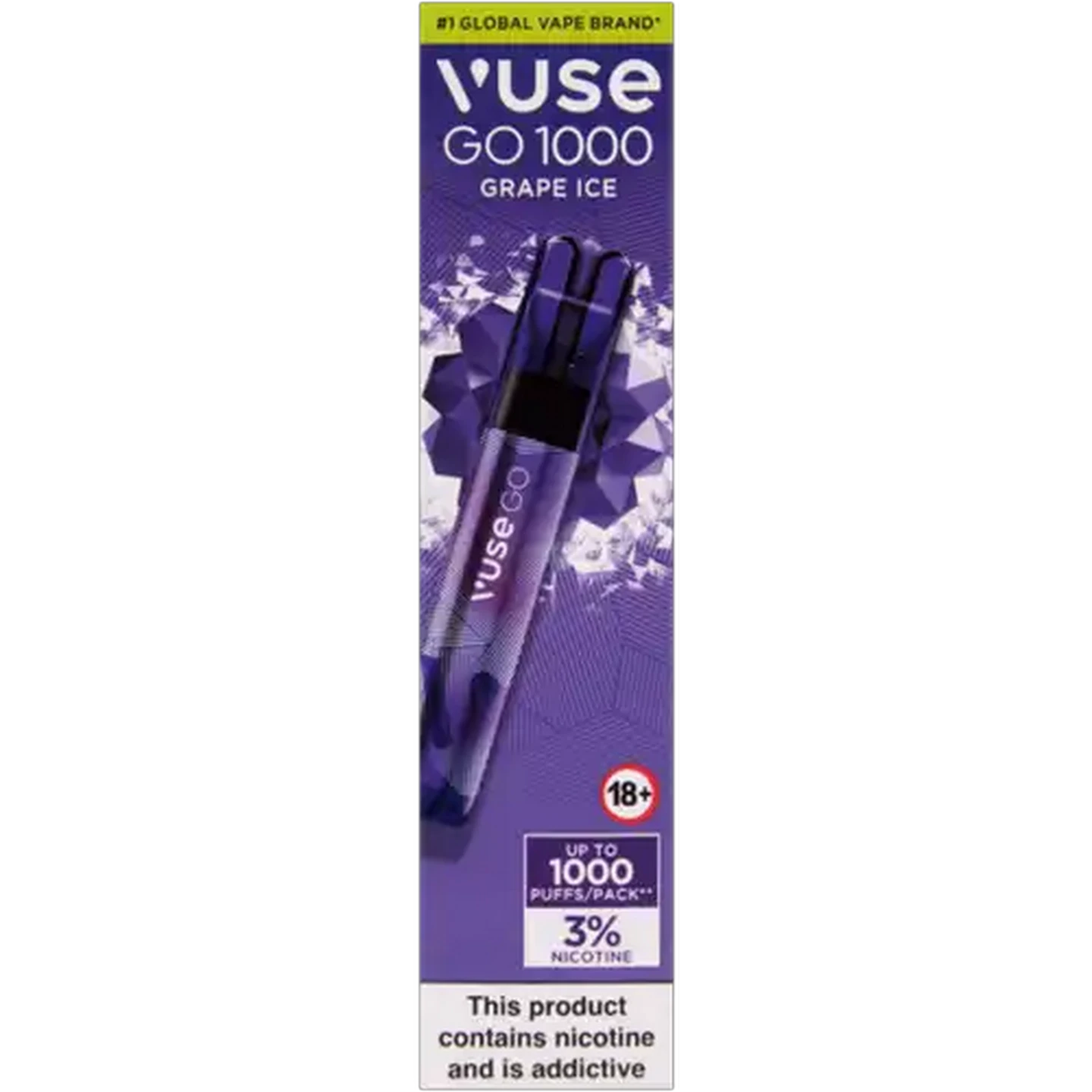 Image of Vuse Go 1000 Grape Ice 3% Disposable Vape 2ml (Non-Refundable. Non-Returnable.)