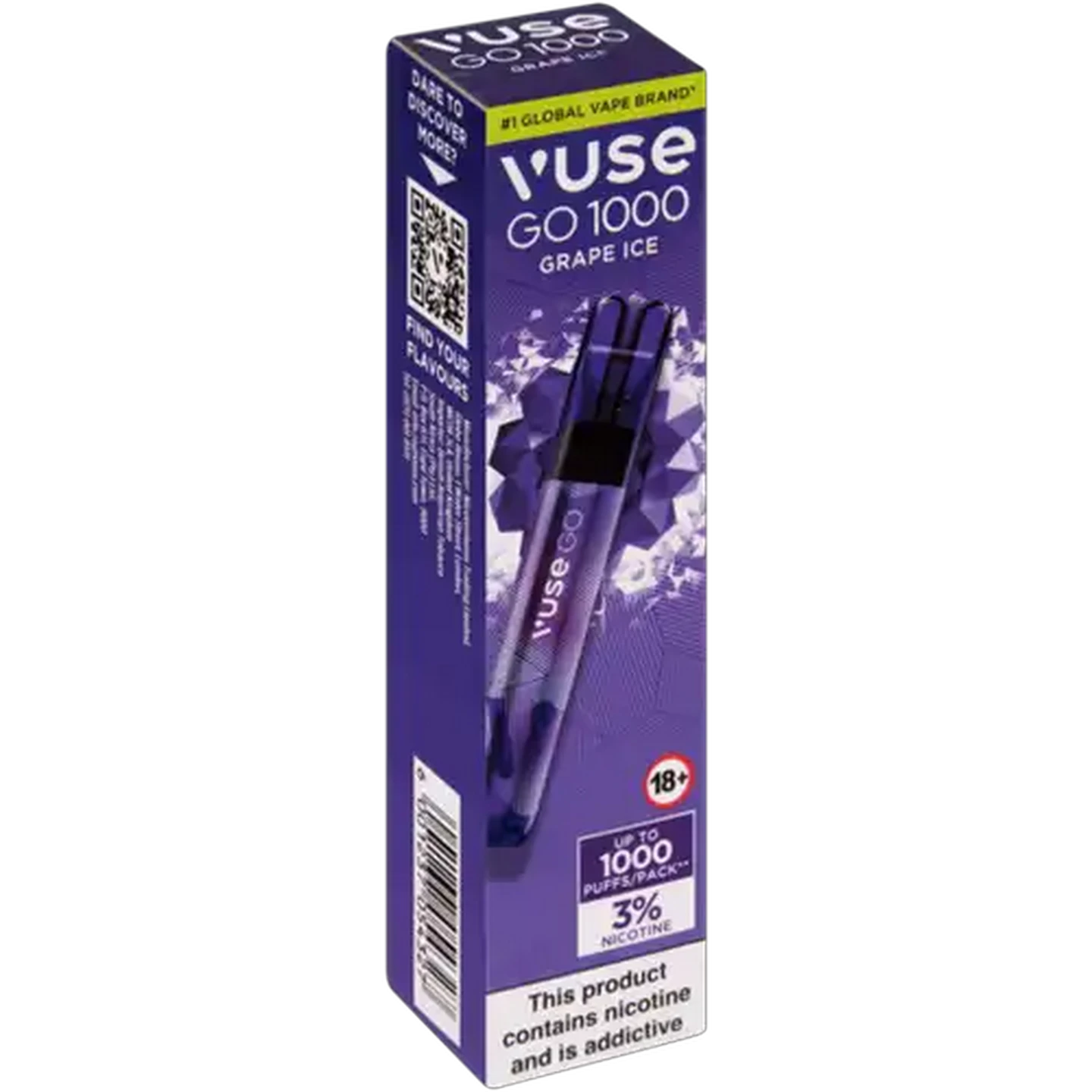 Image of Vuse Go 1000 Grape Ice 3% Disposable Vape 2ml (Non-Refundable. Non-Returnable.)
