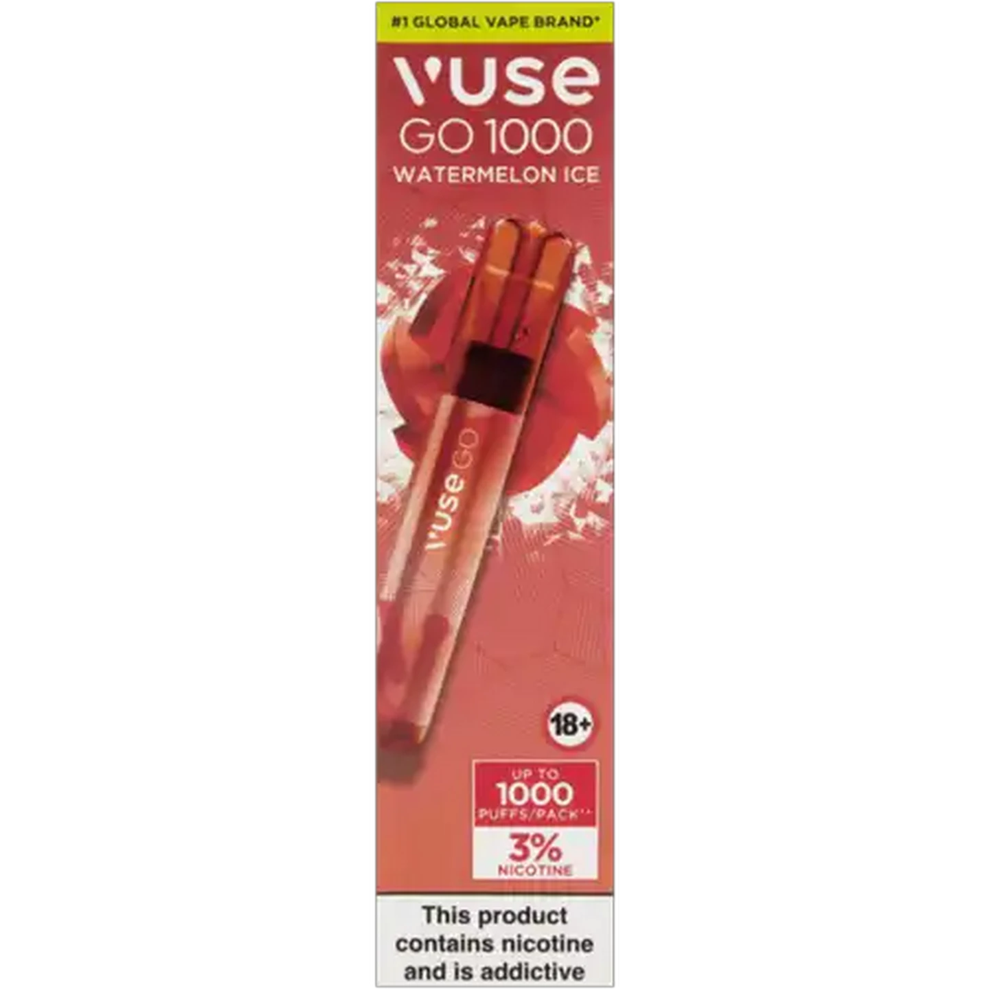 Image of Vuse Go 1000 Watermelon Ice 3% Disposable Vape 1s (Non-Refundable. Non-Returnable.)