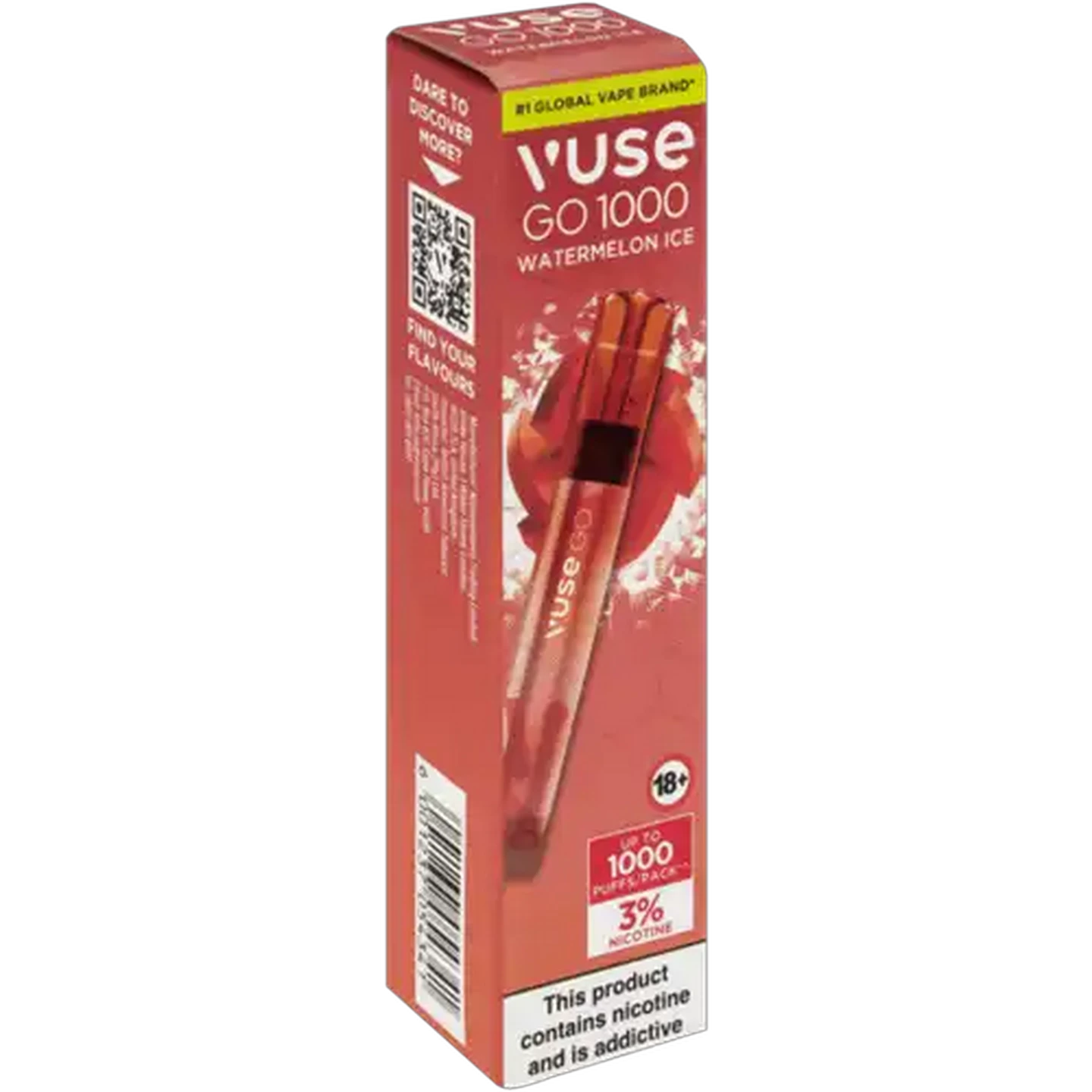 Image of Vuse Go 1000 Watermelon Ice 3% Disposable Vape 1s (Non-Refundable. Non-Returnable.)
