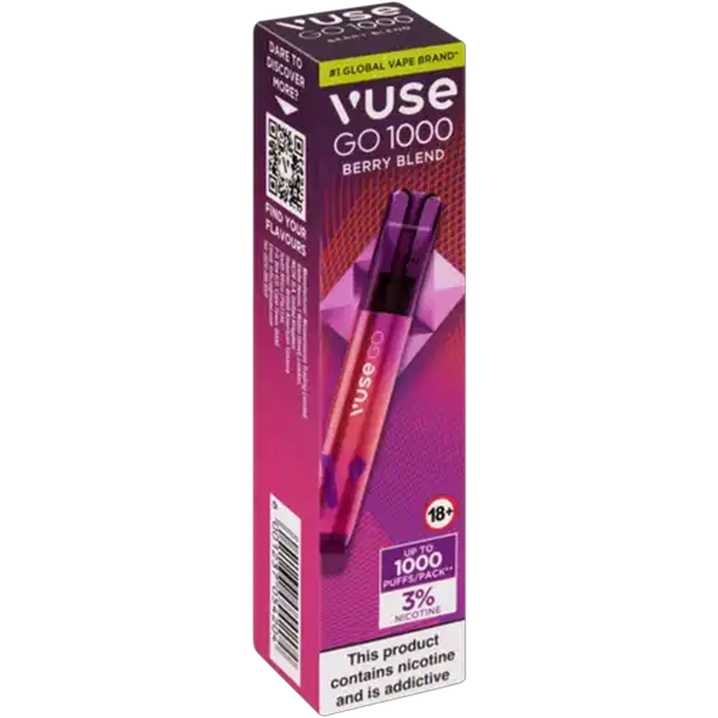 Image of Vuse Go 1000 Berry Blend 3% Disposable Vape 2ml (Non-Refundable. Non-Returnable.)