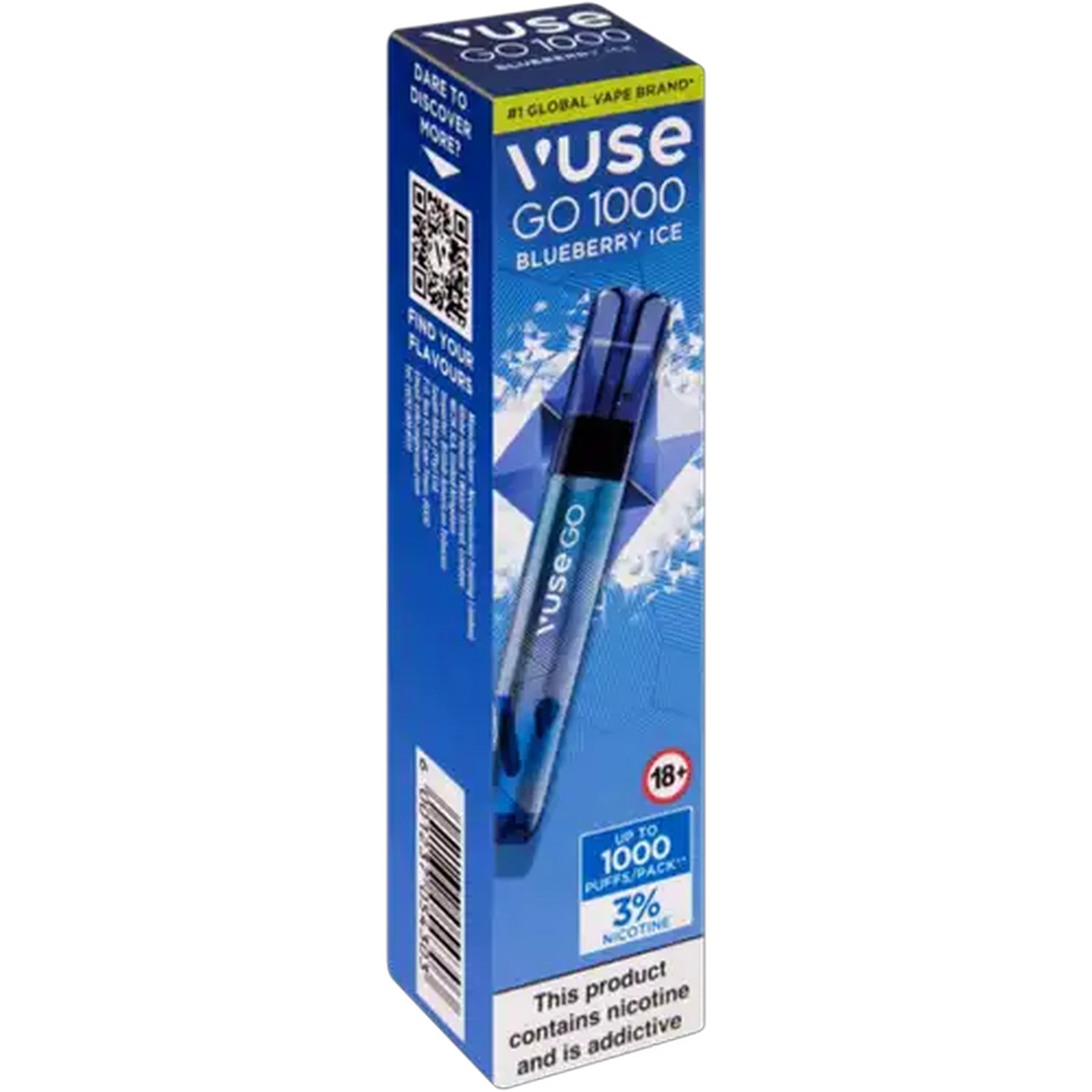Image of Vuse Go 1000 Blueberry Ice 3% Disposable Vape 2ml (Non-Refundable. Non-Returnable.)