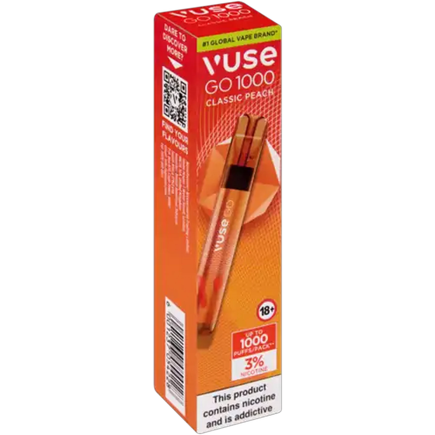 Image of Vuse Go 1000 Classic Peach 3% Disposable Vape 2ml (Non-Refundable. Non-Returnable.)