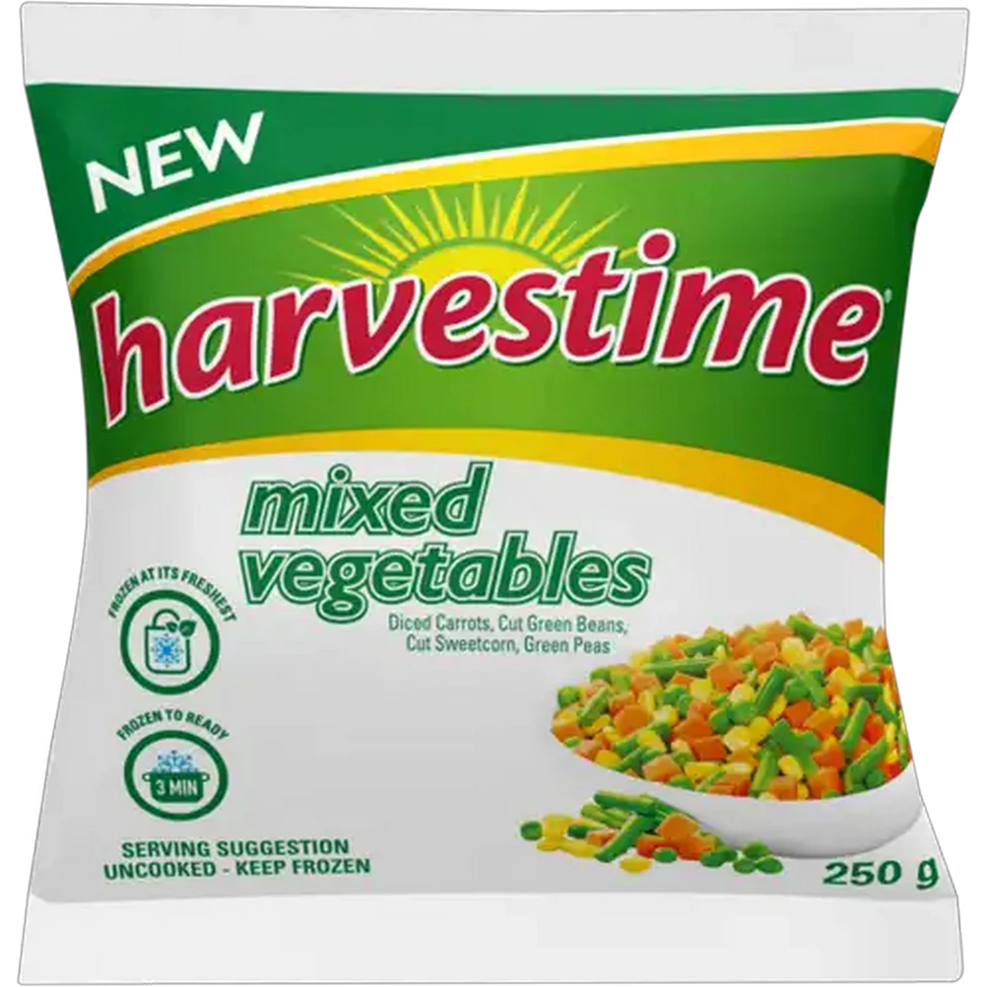 Image of Harvestime Frozen Mixed Vegetables 250g