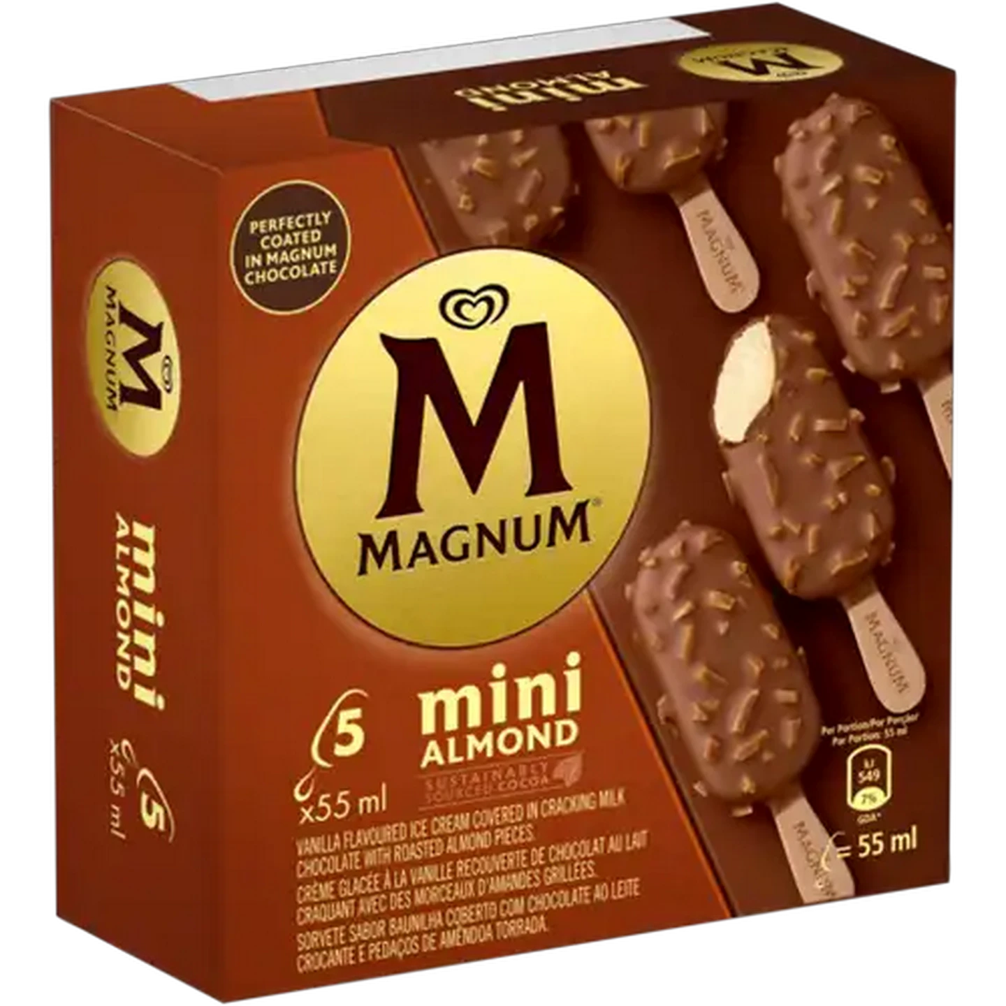 Image of Magnum Mini Almond Ice Cream 5s