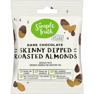 Simple Truth Dark Chocolate Skinny Dipped Roasted Almonds 30g