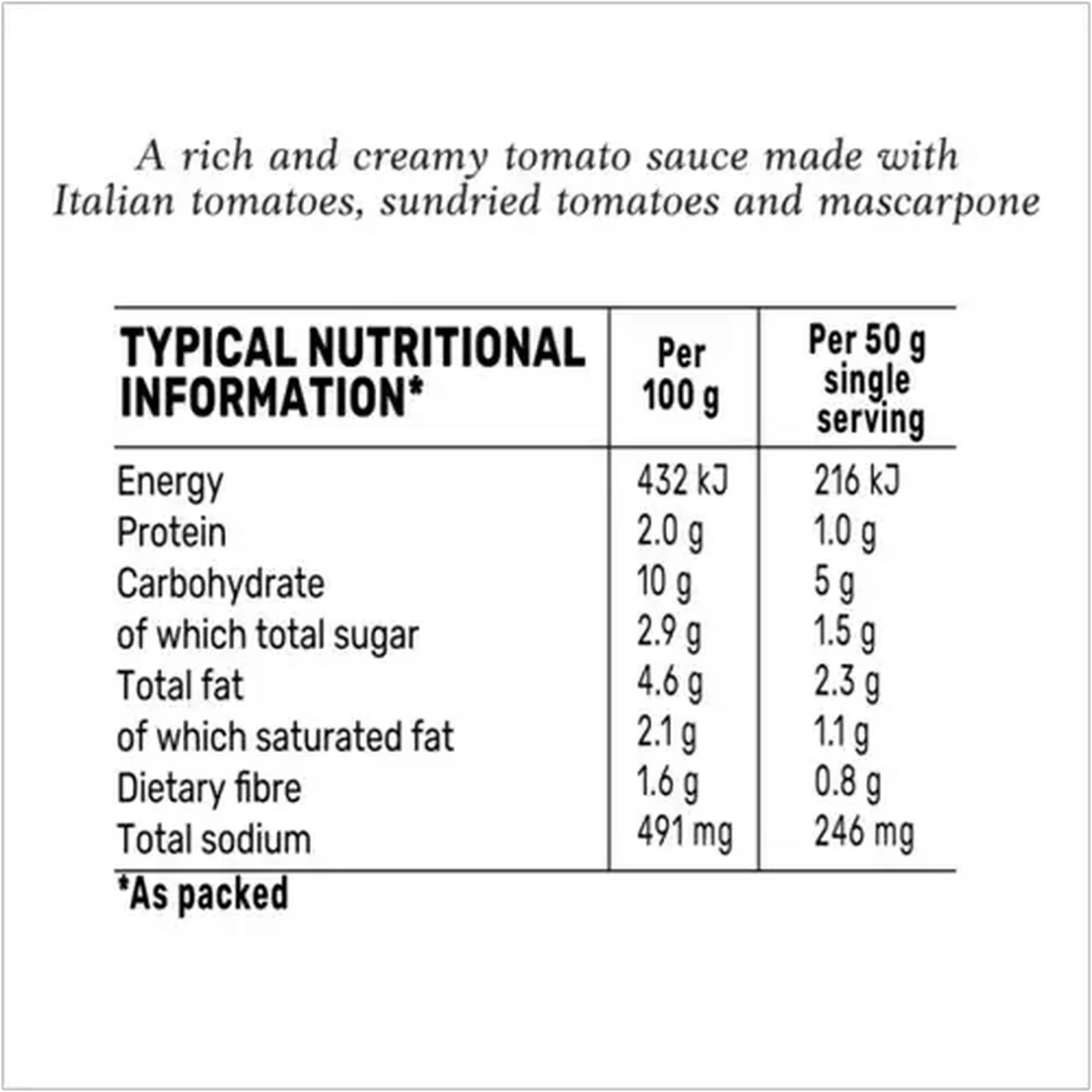 Image of Gourmade Creamy Tomato Sauce 200g