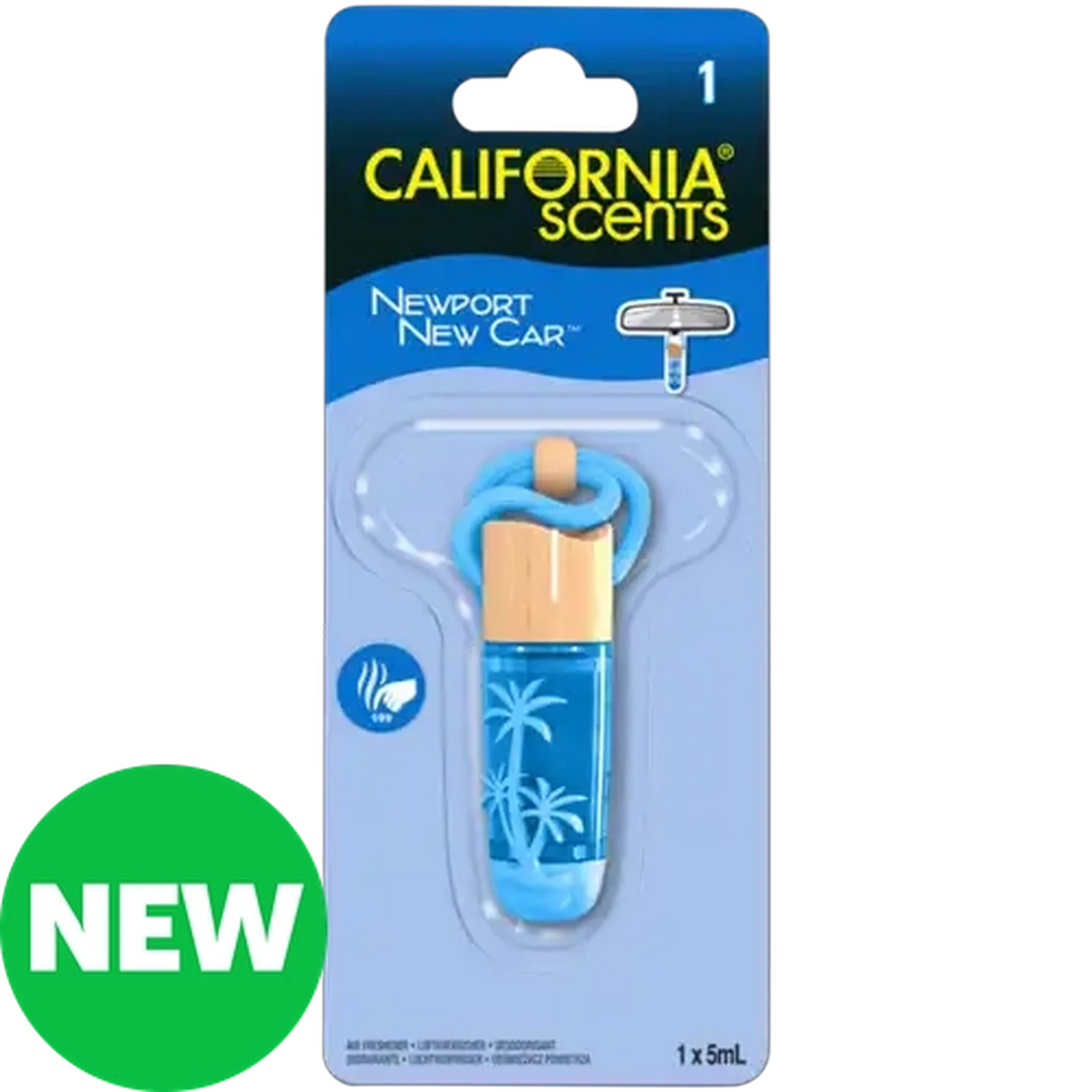 Image of California Scents Newport New Car Hanging Vial Air Freshener 5ml
