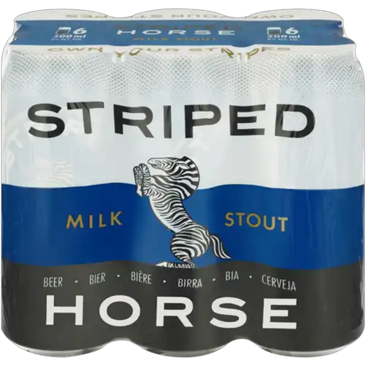 Image of Striped Horse Milk Stout Beer Cans 6 x 500ml