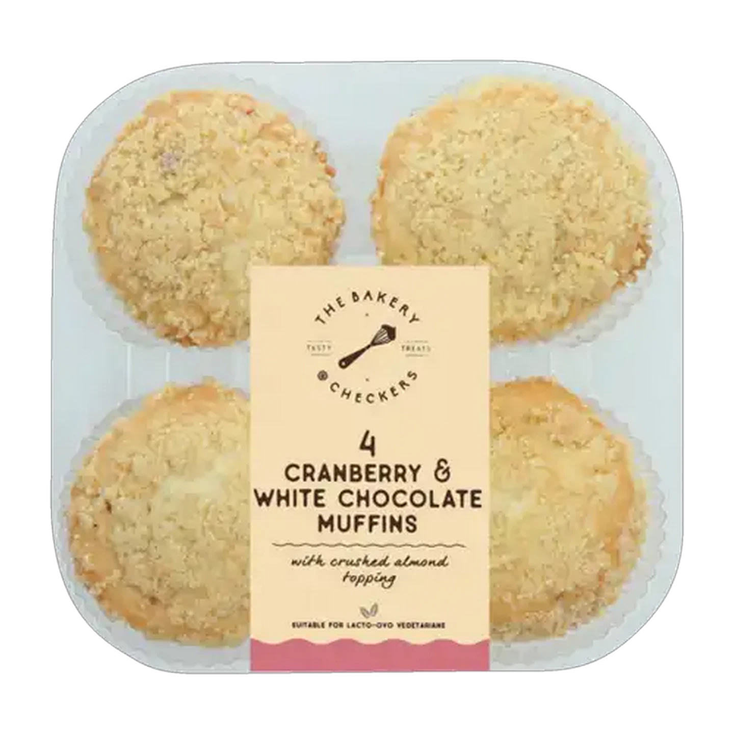 Image of The Bakery Cranberry & White Chocolate Muffins 4 Pack