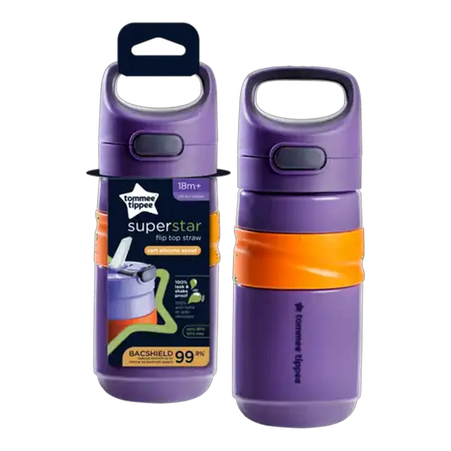 Image of Tommee Tippee Purple Flip Top Sportee Cup 18 Months+ 500ml