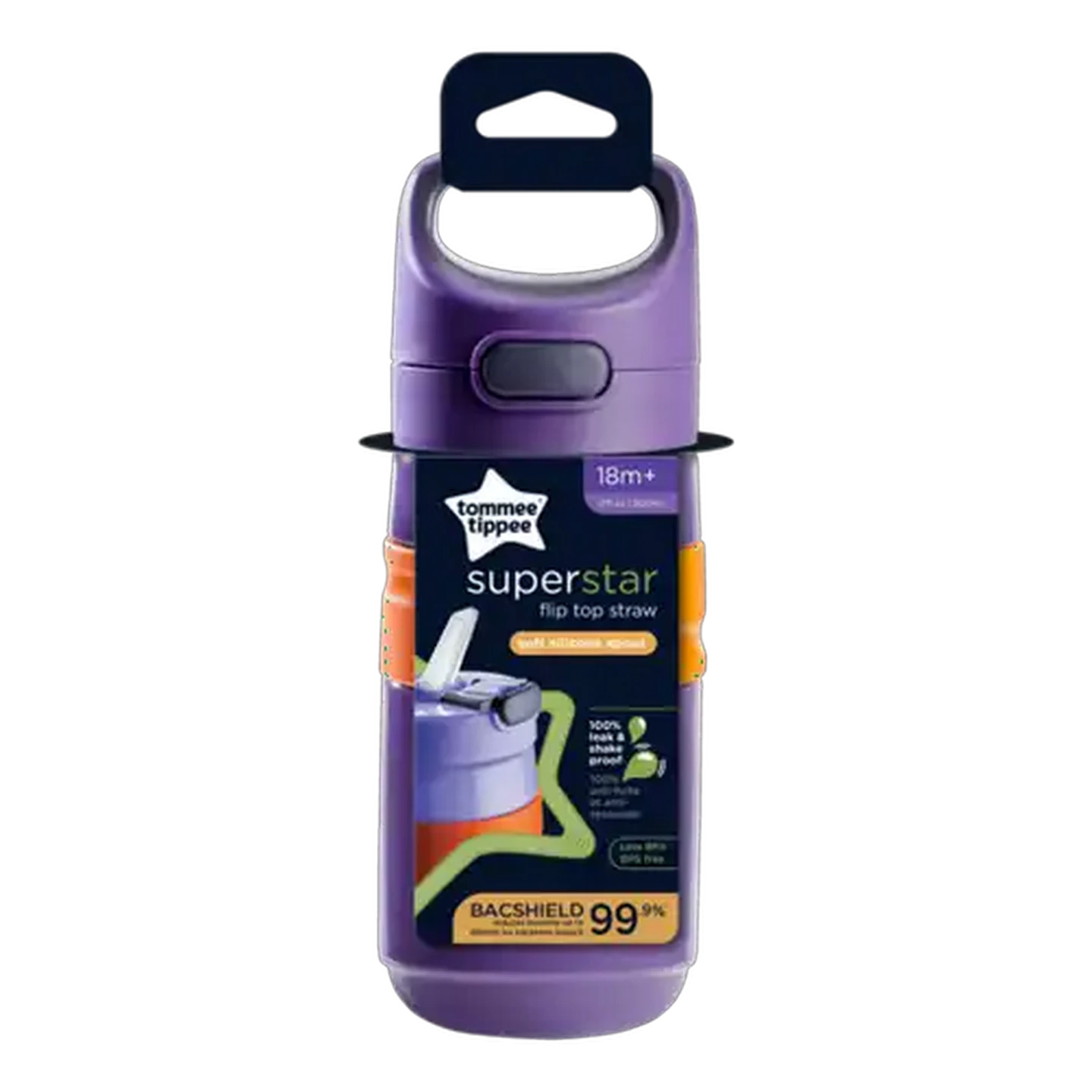 Image of Tommee Tippee Purple Flip Top Sportee Cup 18 Months+ 500ml