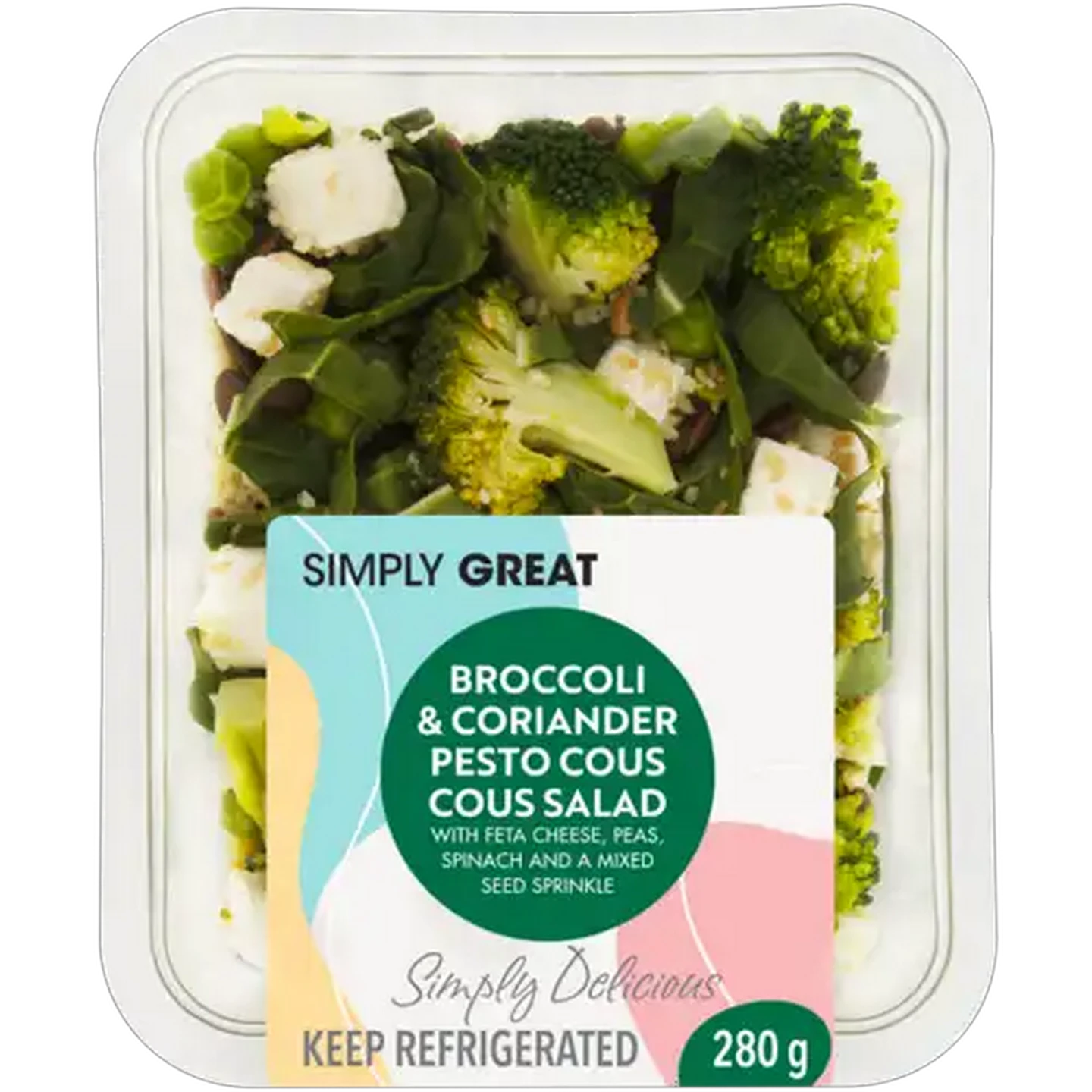 Image of Simply Great Broccoli & Coriander Pesto Cous Cous Salad 280g