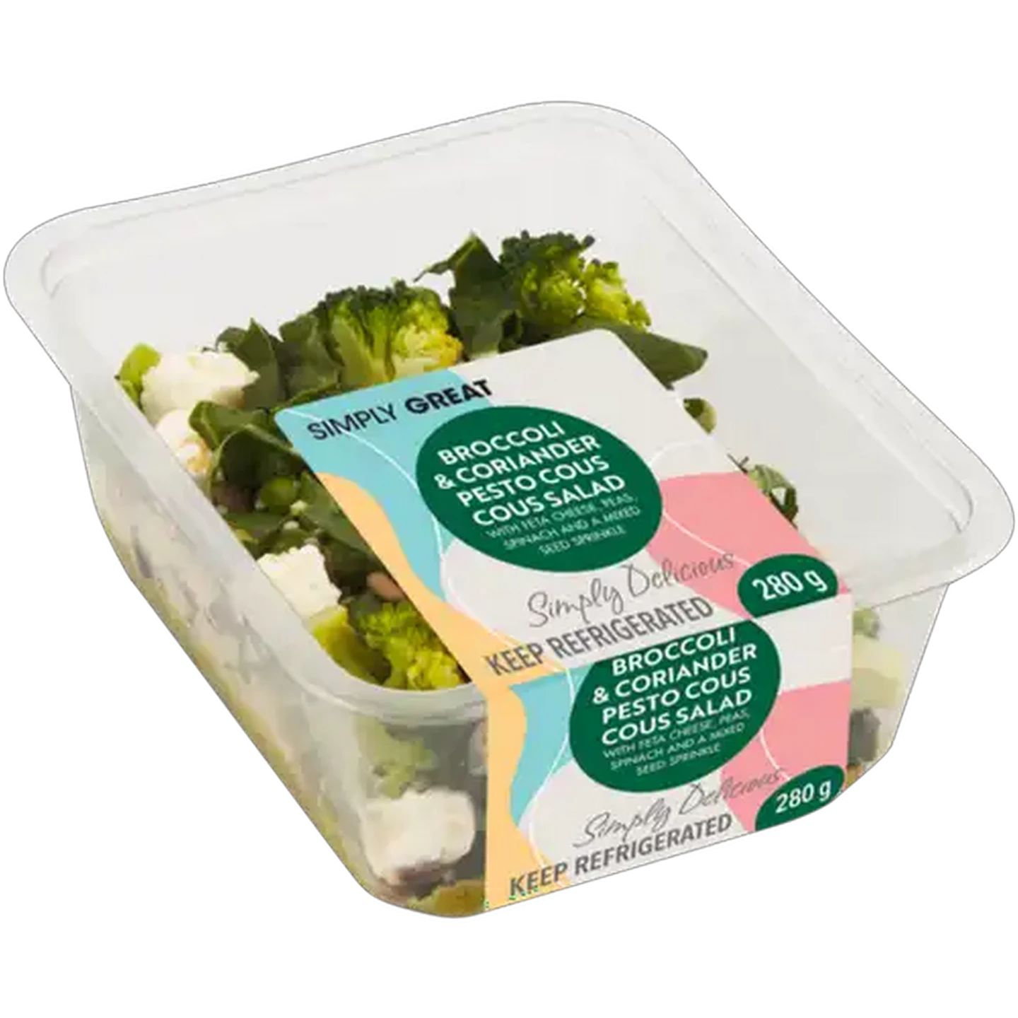 Image of Simply Great Broccoli & Coriander Pesto Cous Cous Salad 280g