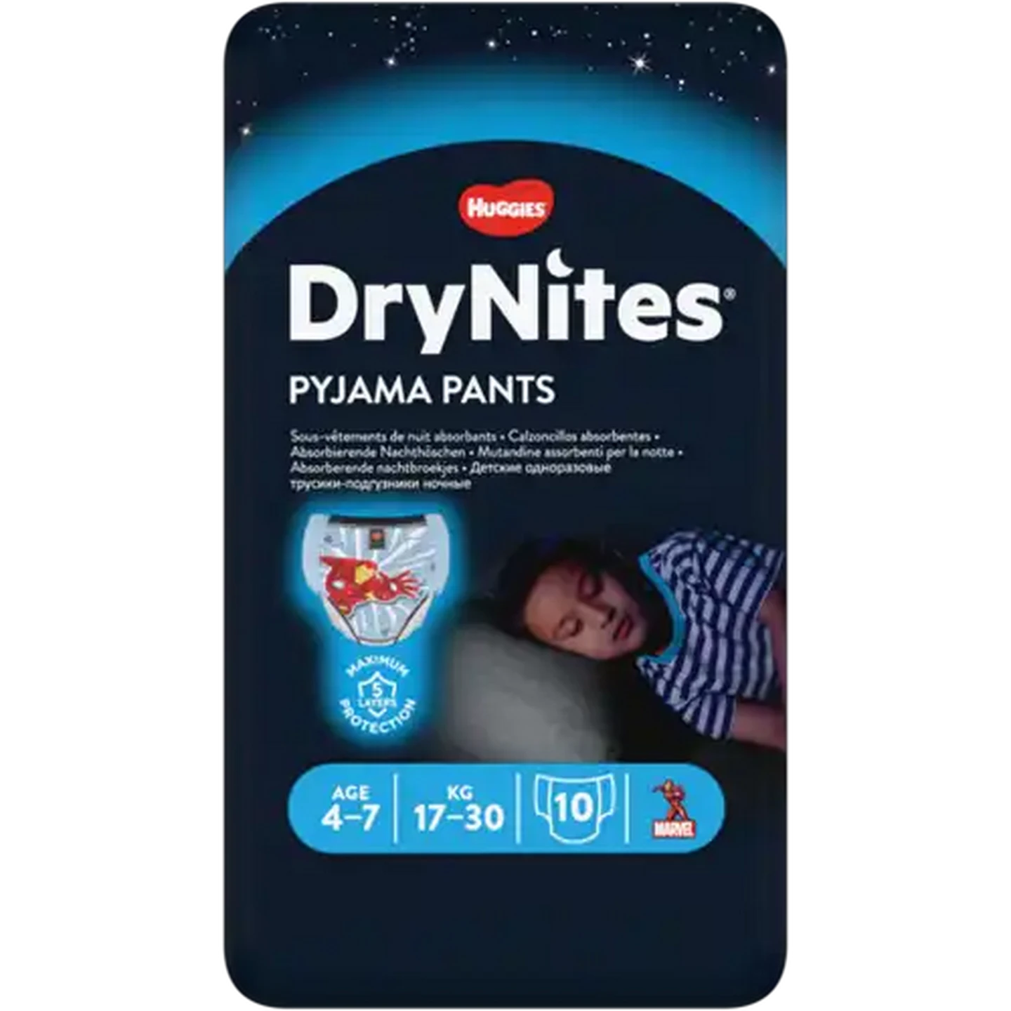 Image of DryNites Boys 4-7 Years Pyjama Pants 10 Pack