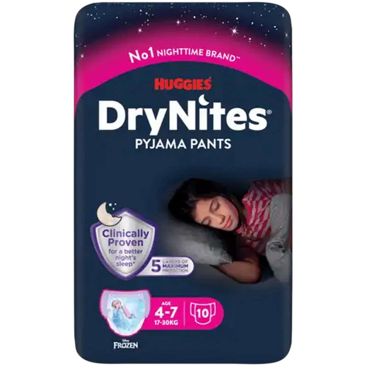 Image of DryNites Girls 4-7 Years Pyjama Pants 10 Pack