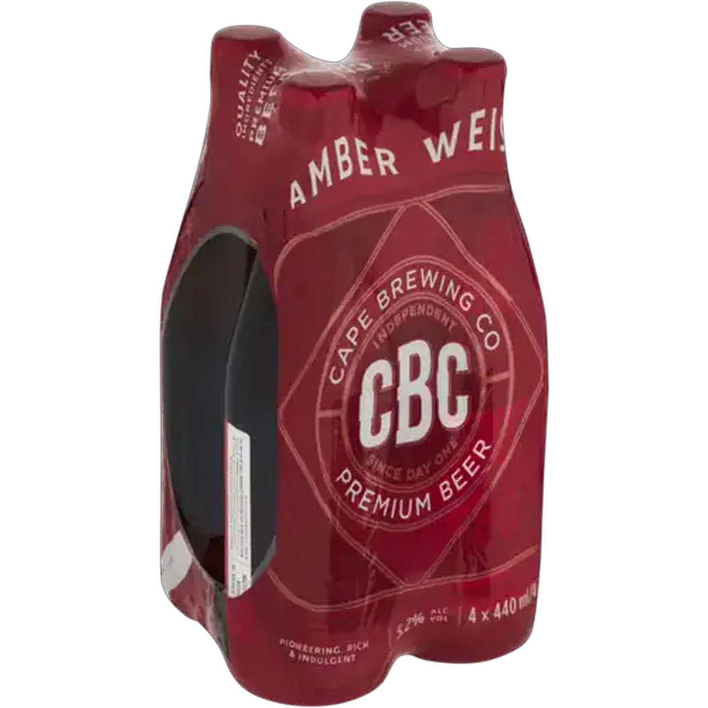 Image of CBC Amber Weiss Beer Bottles 4 x 440ml
