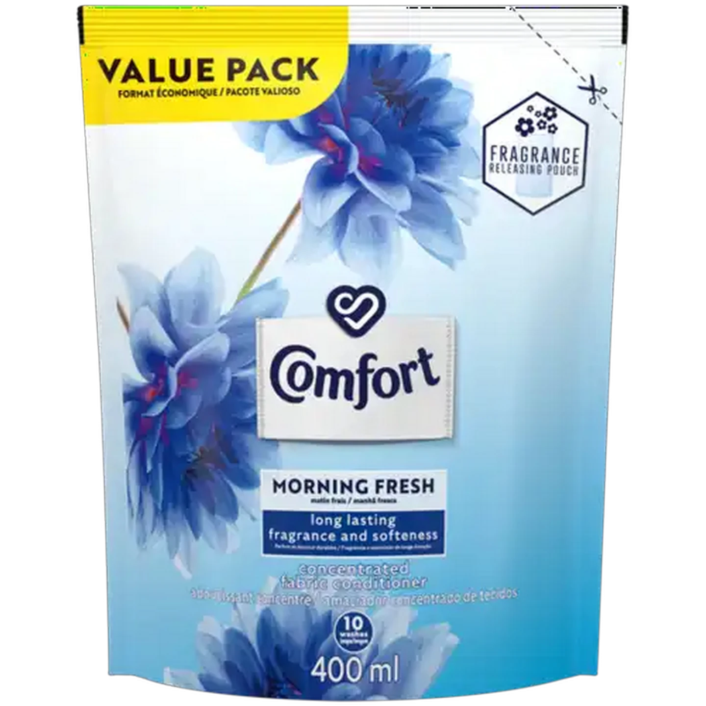 Image of Comfort Morning Fresh Concentrated Laundry Fabric Conditioner Refill 400ml
