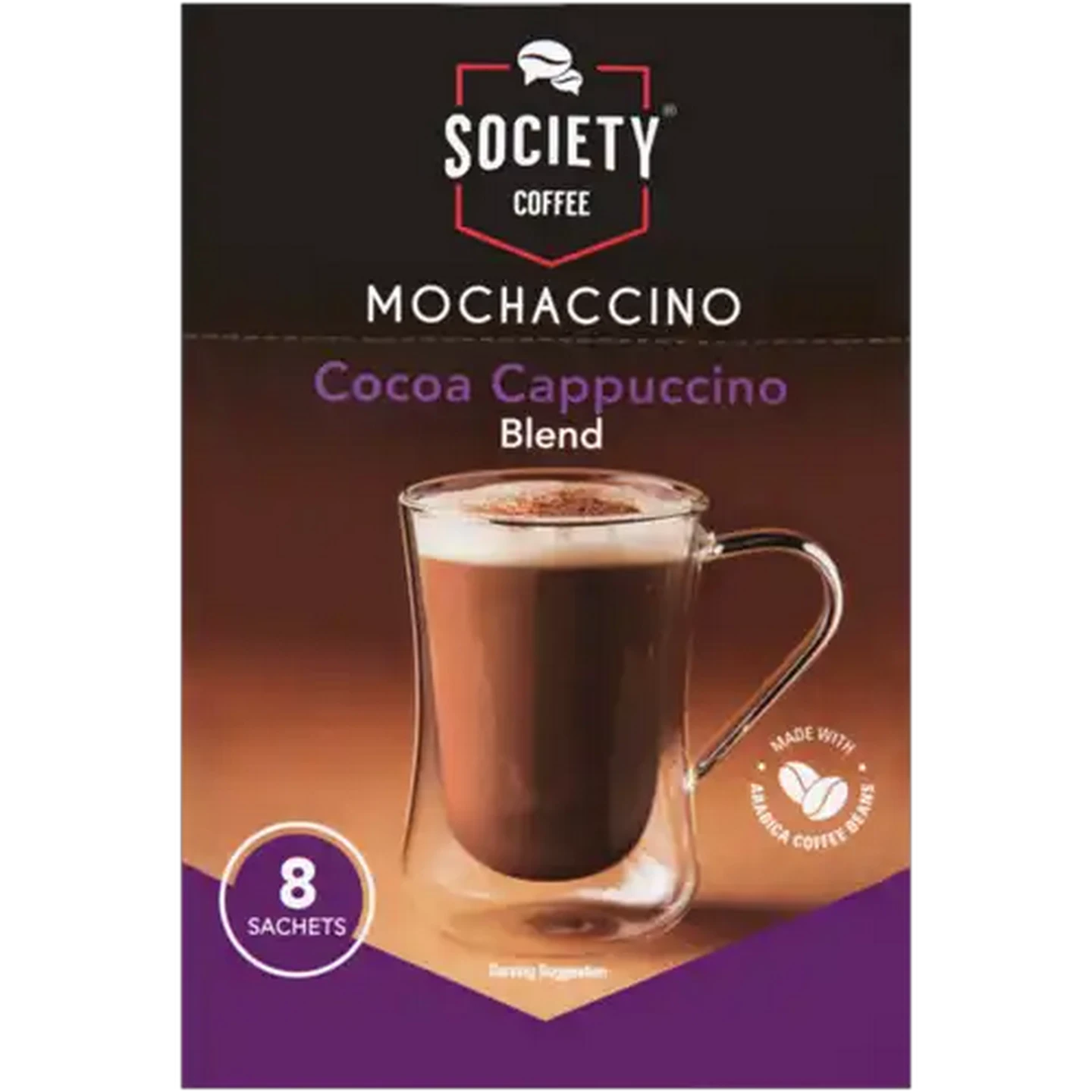Image of Society Coffee Mochaccino Sachets 8 x 20g