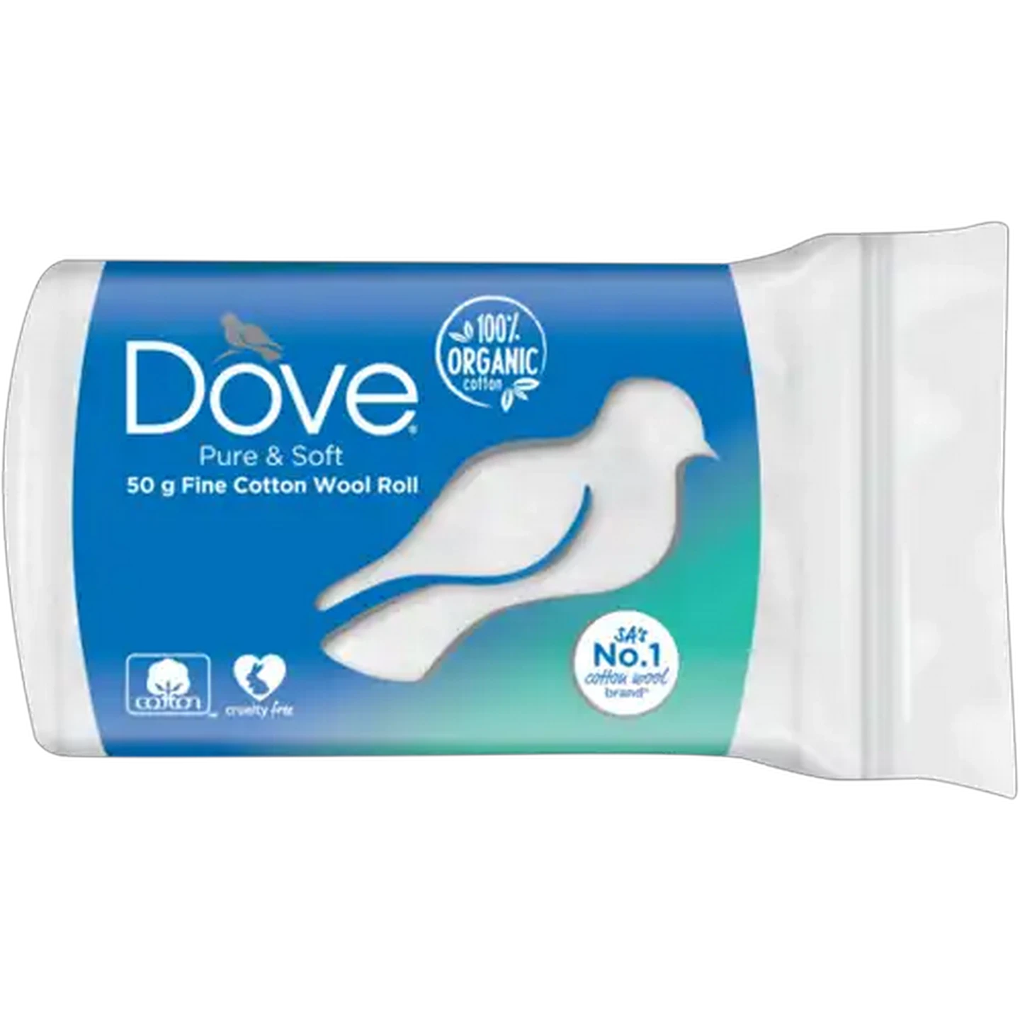 Image of Dove Fine Cotton Wool Roll 50g