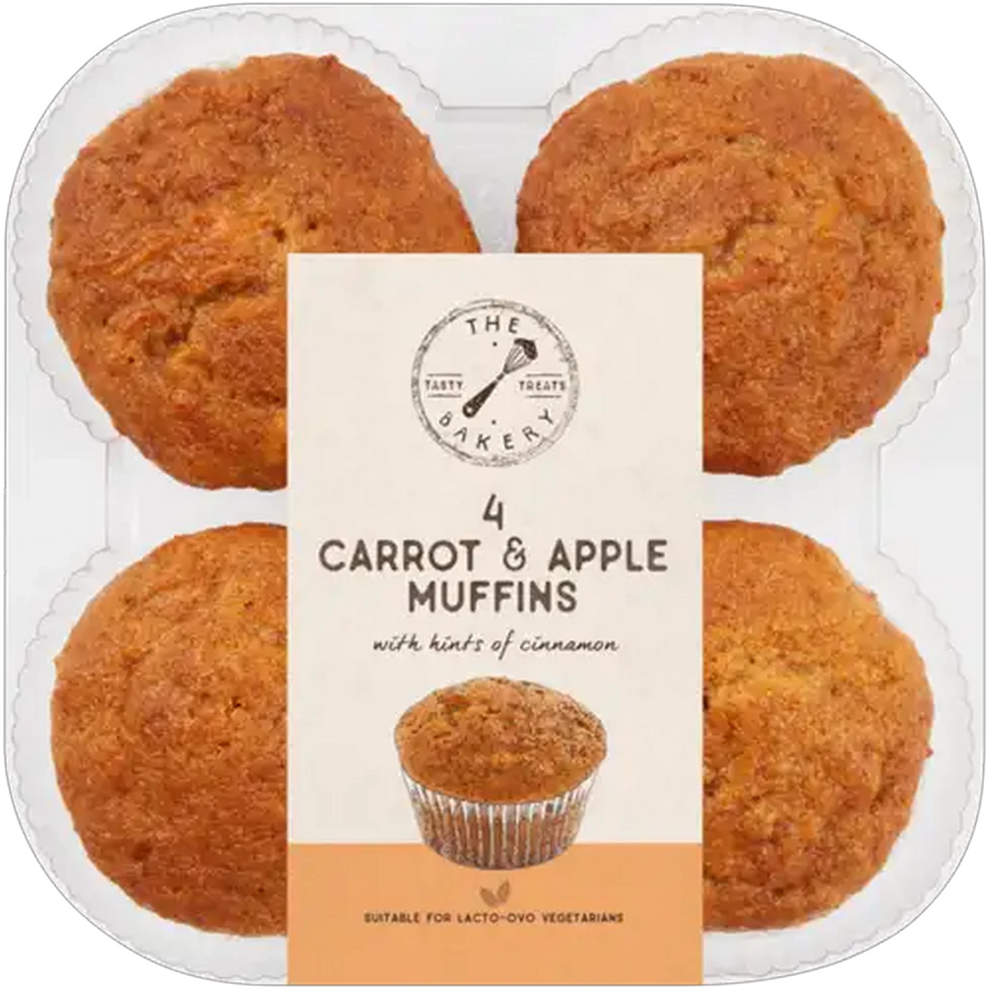 Image of The Bakery Carrot & Apple Muffins 4 Pack