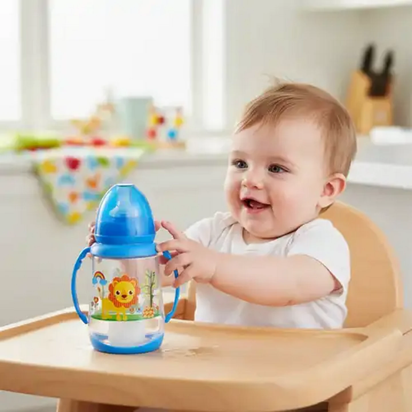 Image of Jolly Tots Wideneck Bottle with Handle 6 Months +