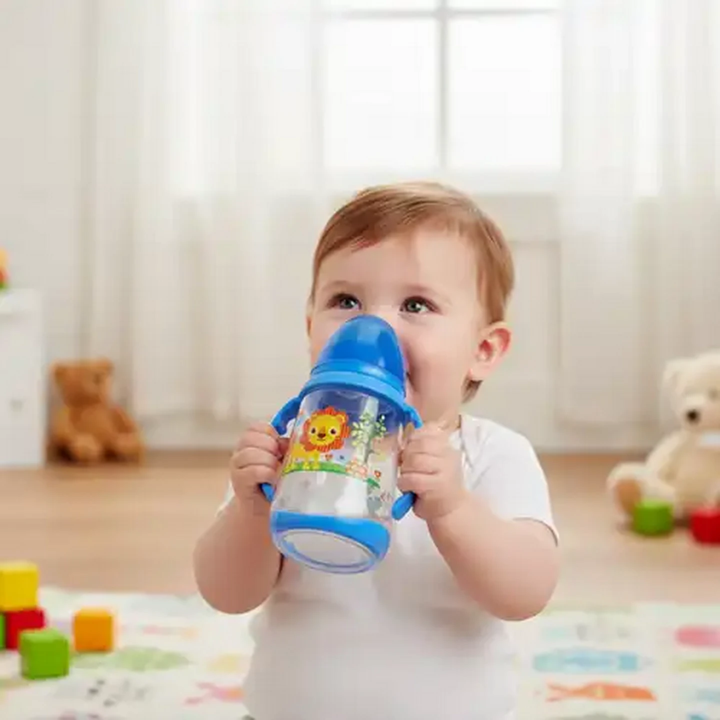 Image of Jolly Tots Wideneck Bottle with Handle 6 Months +