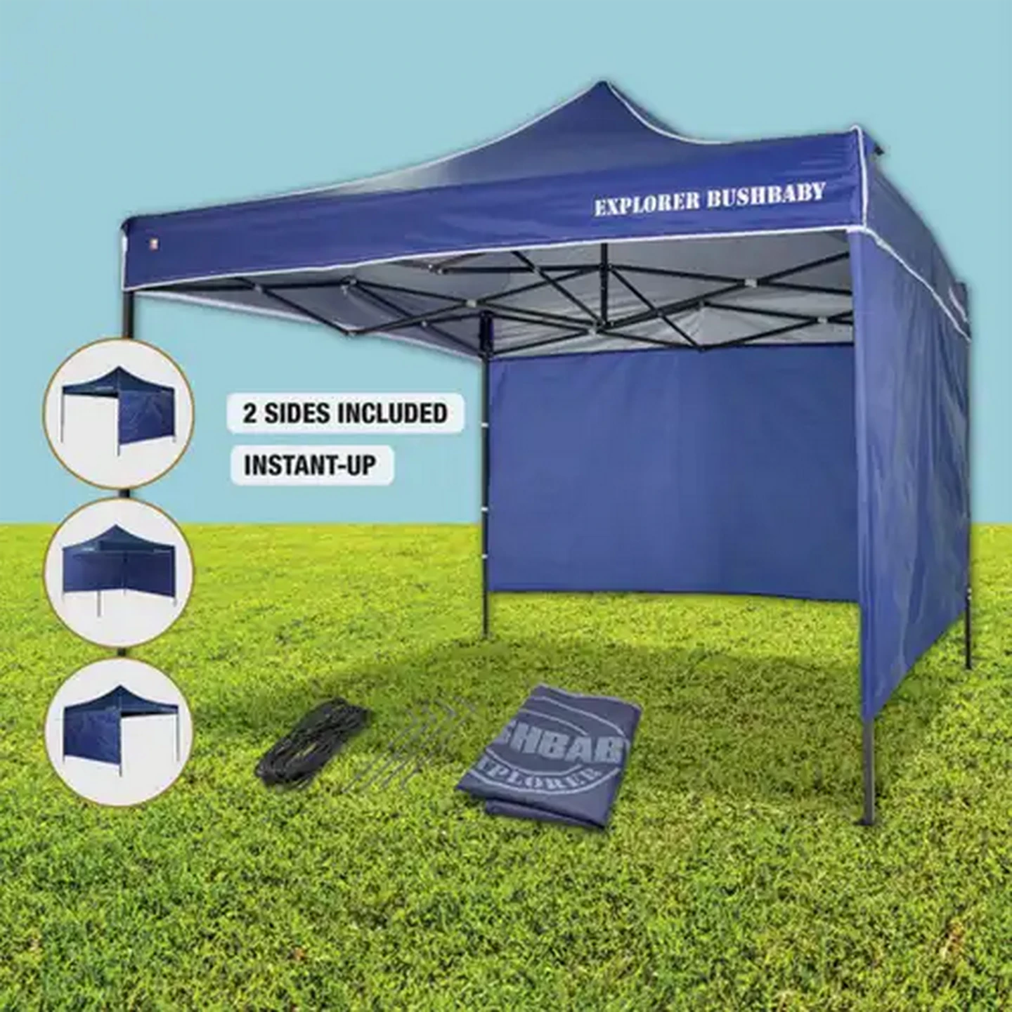 Image of Bush Baby Blue Explorer Gazebo 3m x 3m