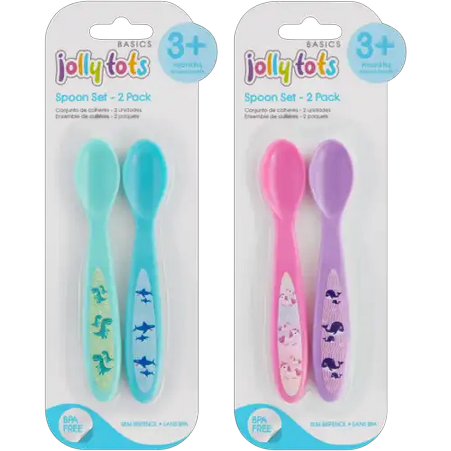 Image of Jolly Tots Character Spoons 2-Pack (Design May Vary)