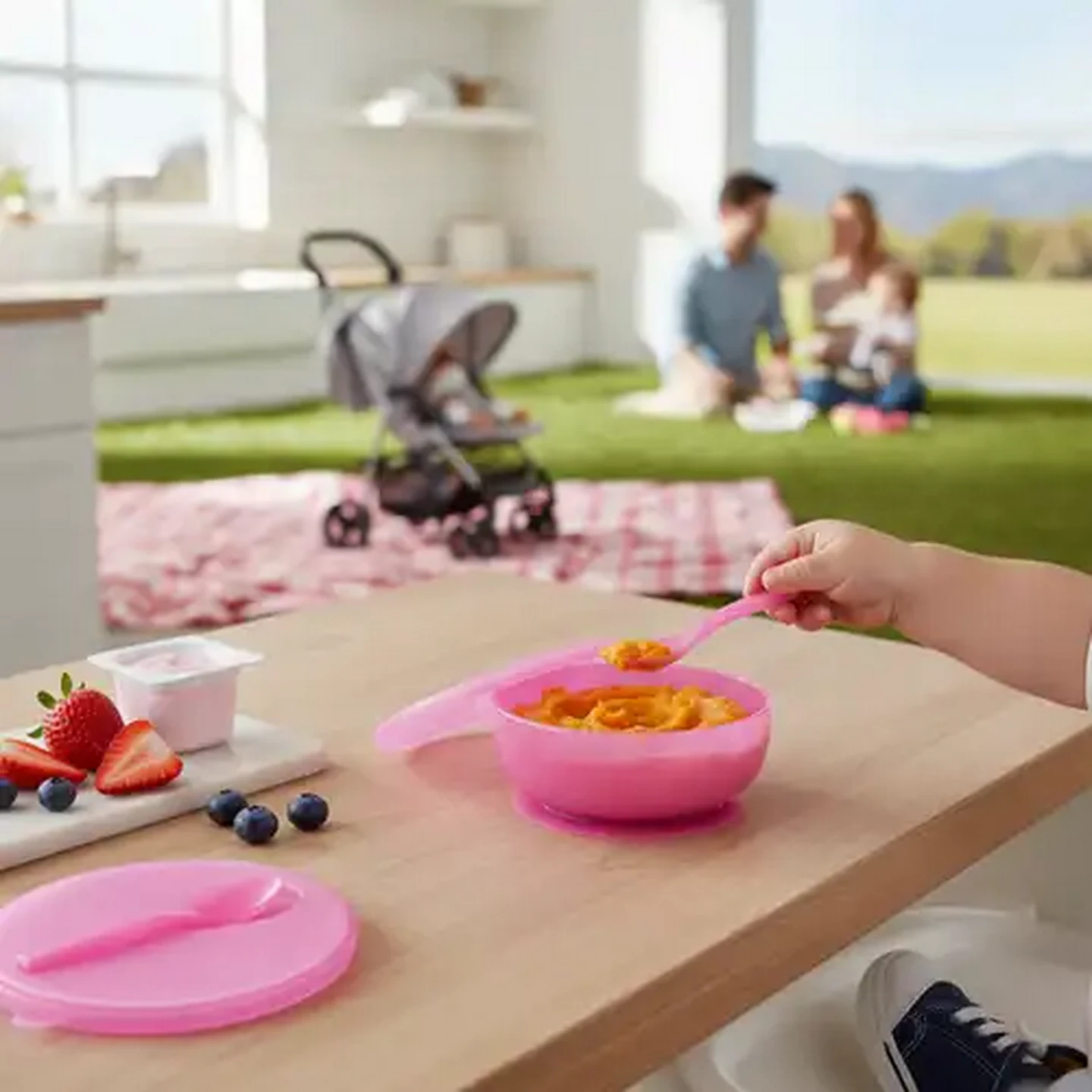 Image of Jolly Tots Baby Spoon & Bowl (Colour May Vary)