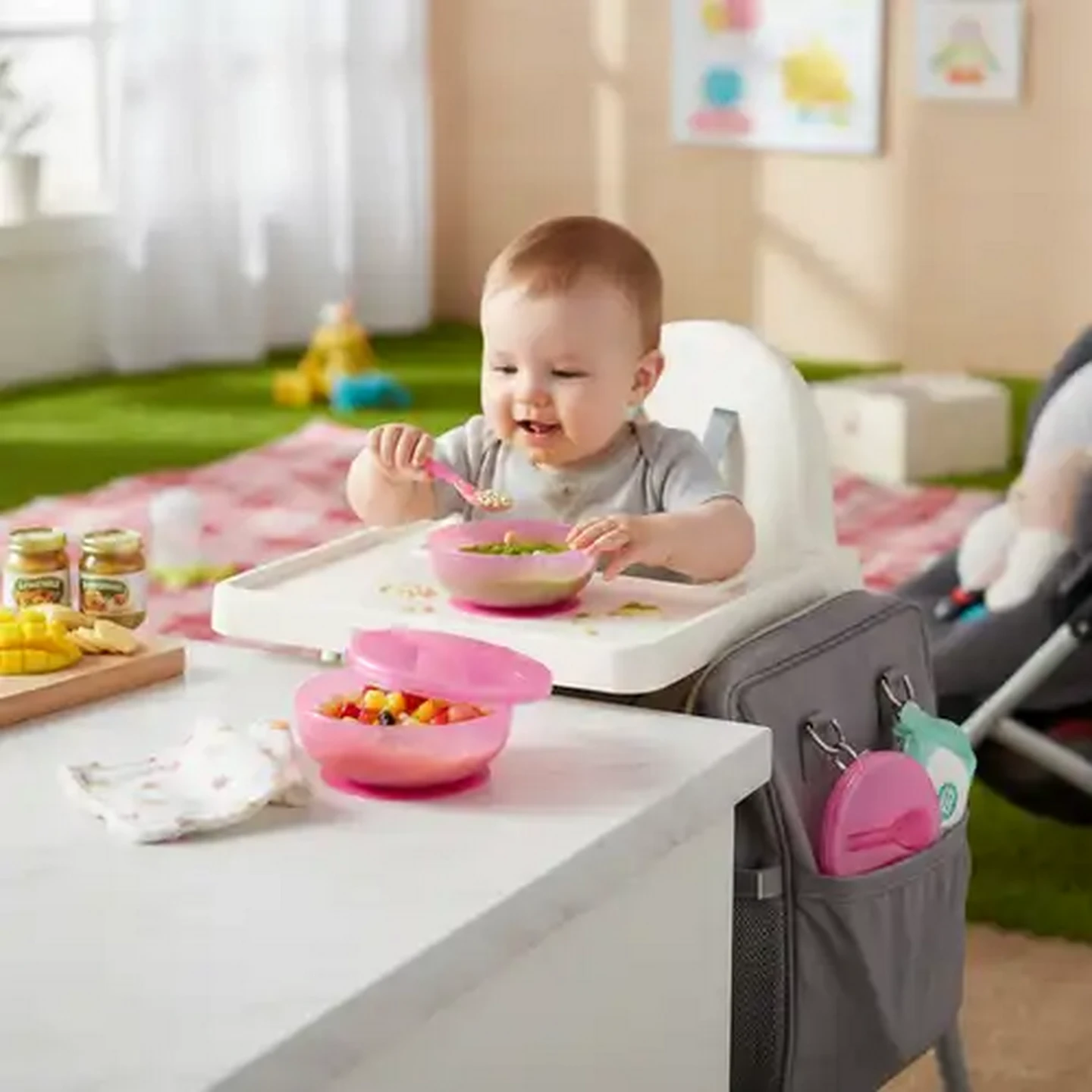 Image of Jolly Tots Baby Spoon & Bowl (Colour May Vary)