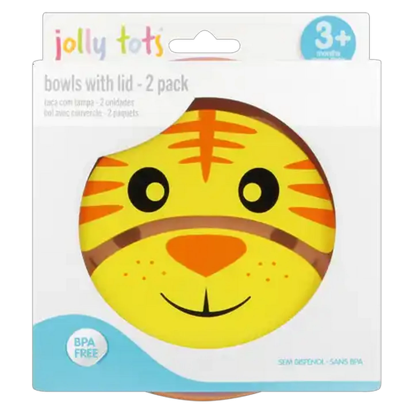 Image of Jolly Tots Character Bowls With Lids 2-Pack
