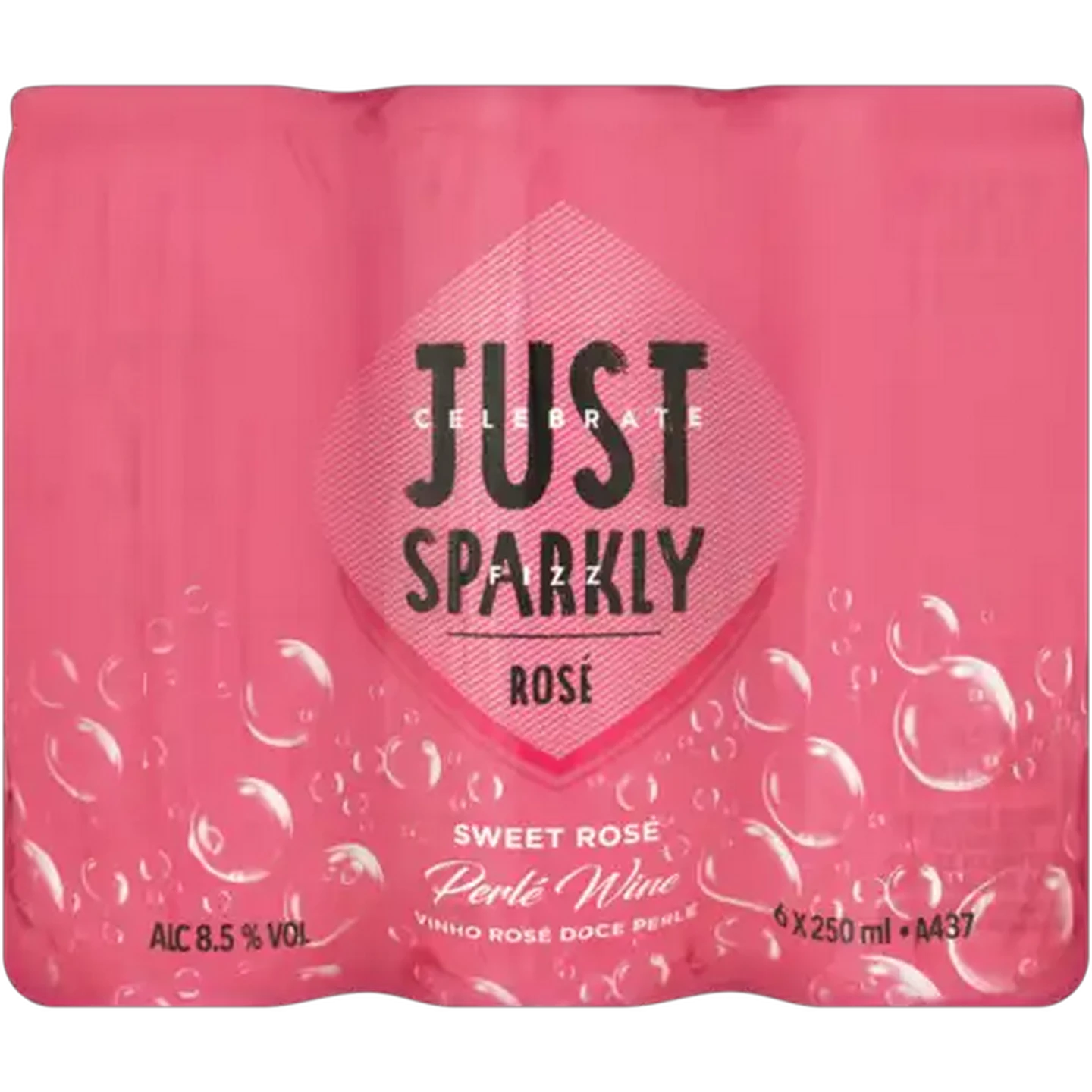 Image of Just Wine Sweet Rosé Perlé Sparkling Wine Cans 6 x 250ml