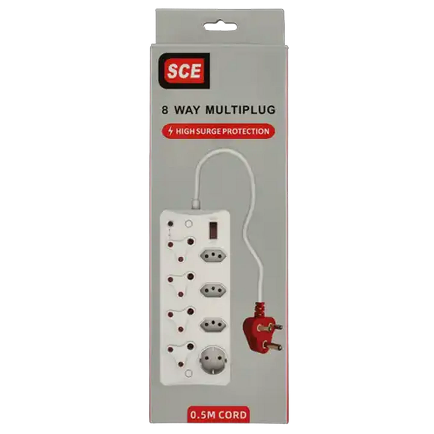 Image of SCE High Surge 8 Way Multiplug 16A/250V