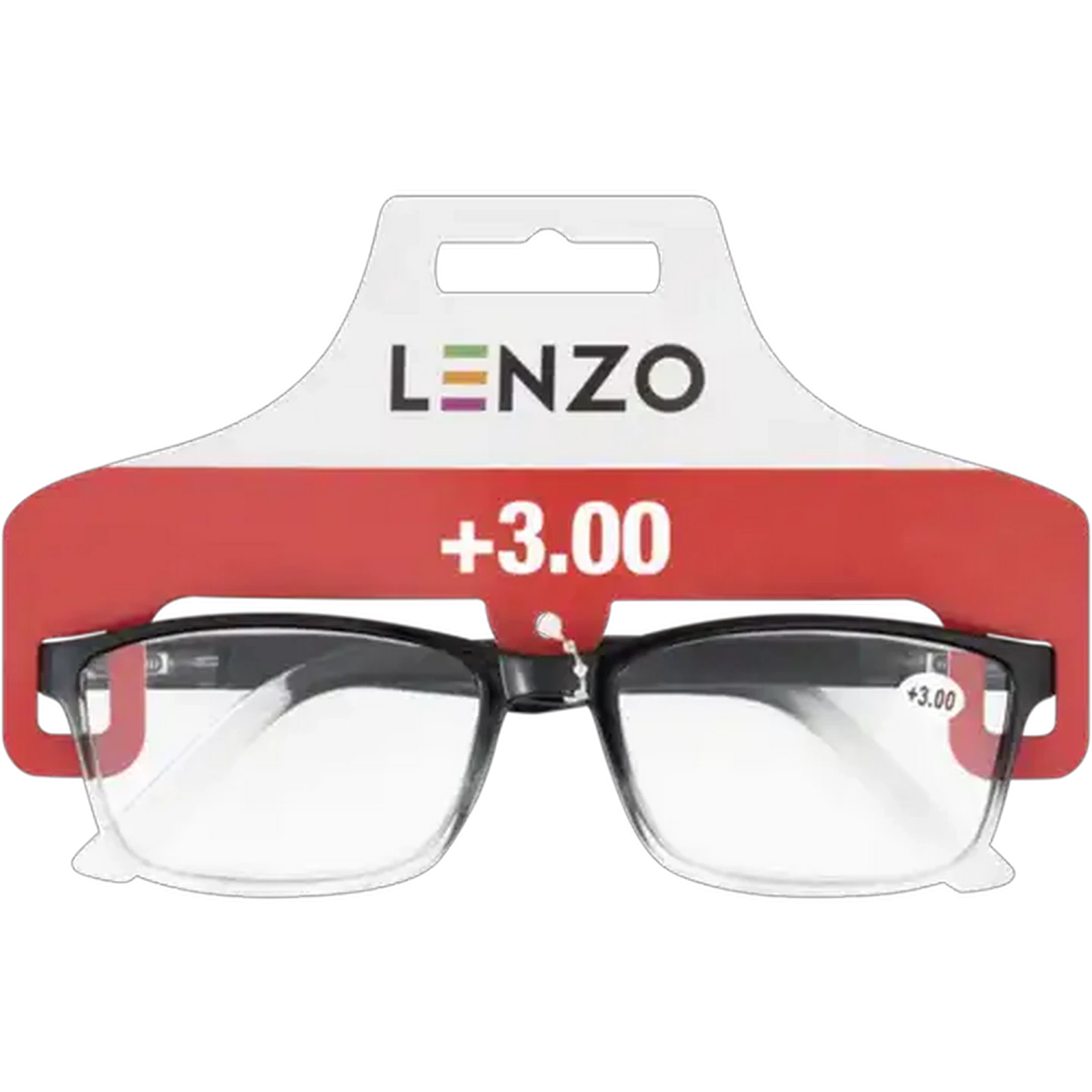 Image of LENZO Designer Eyes Black +3.0 Ombre Reading Glasses