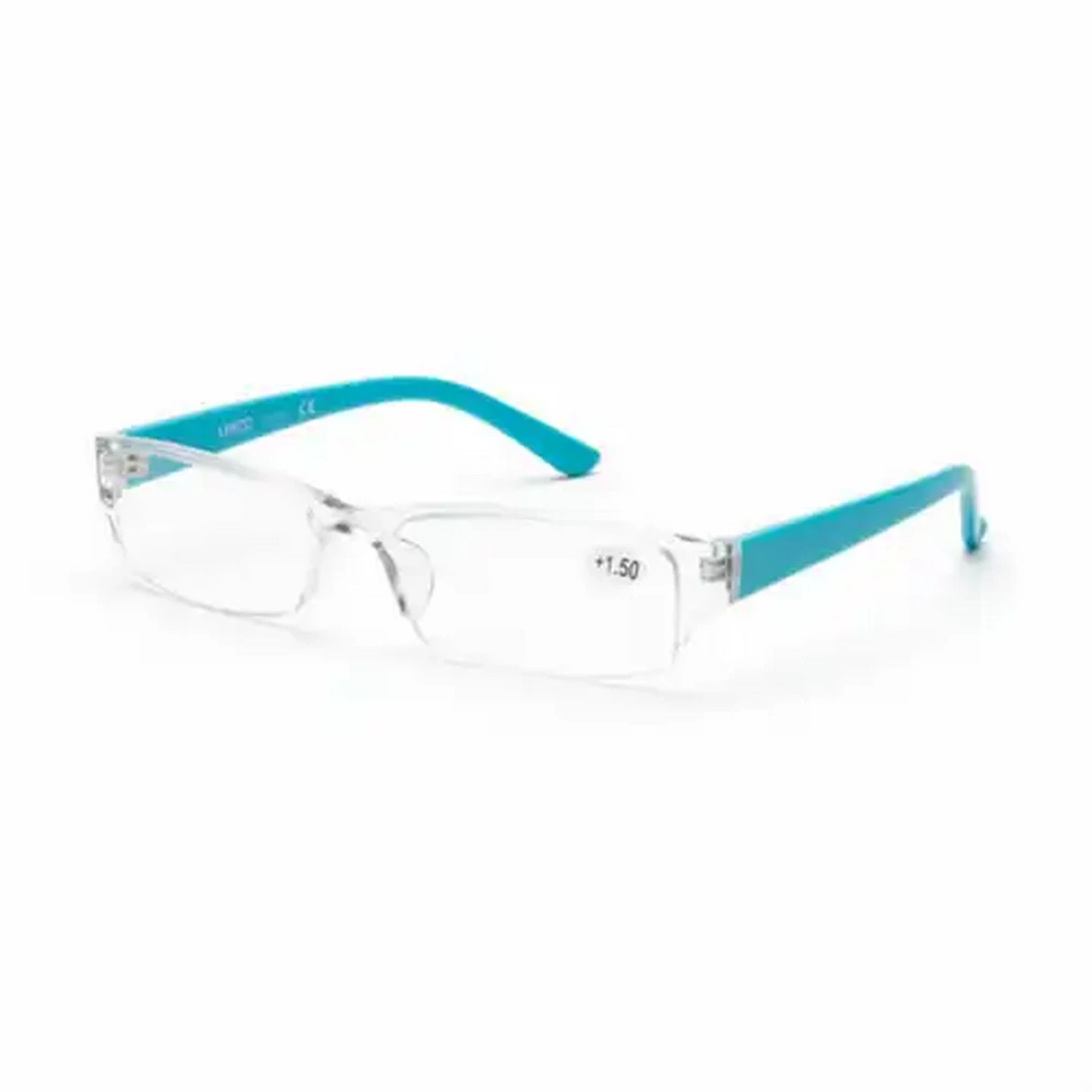Image of LENZO Designer Eyes Turquoise +1.5 Slim Reading Glasses
