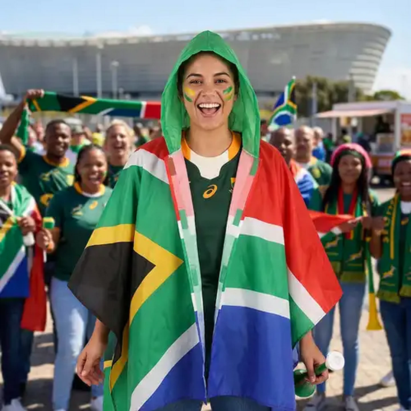 Image of South African Supporter Gear Body Wrap Flag 98 x 147cm