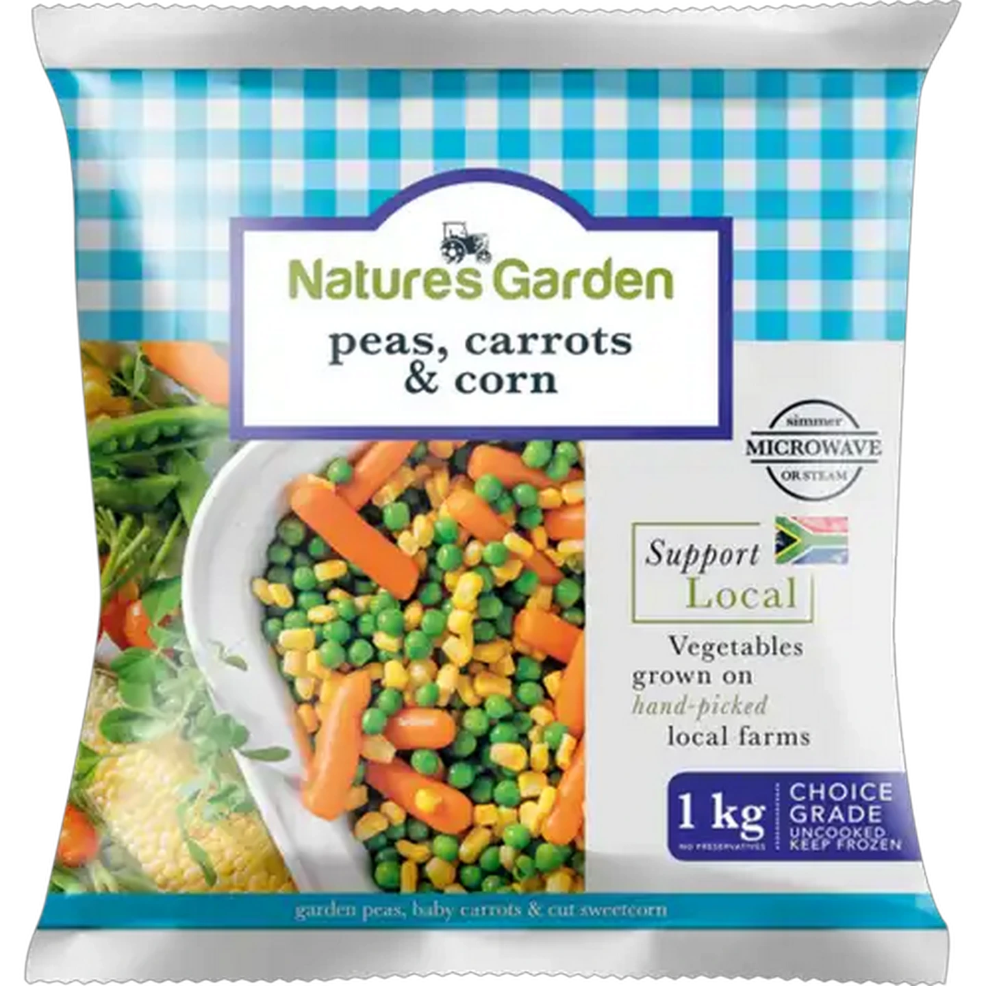 Image of Nature's Garden Frozen Peas, Carrots & Corn Mixed Vegetables 1kg