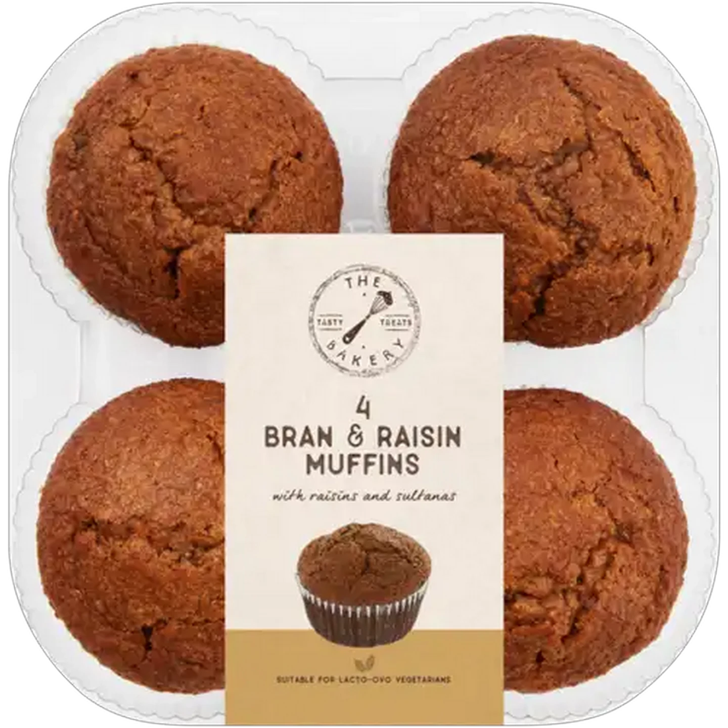 Image of The Bakery Bran & Raisin Muffins 4 Pack