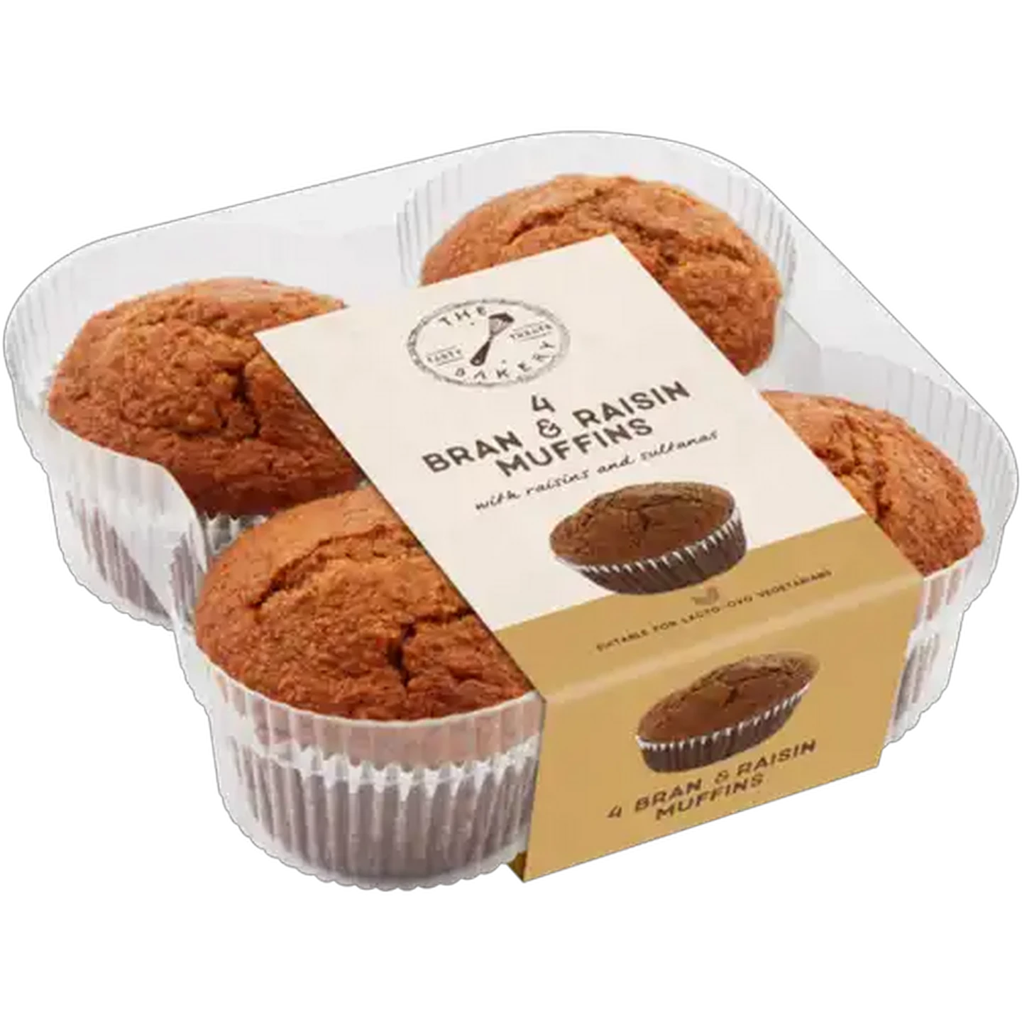 Image of The Bakery Bran & Raisin Muffins 4 Pack