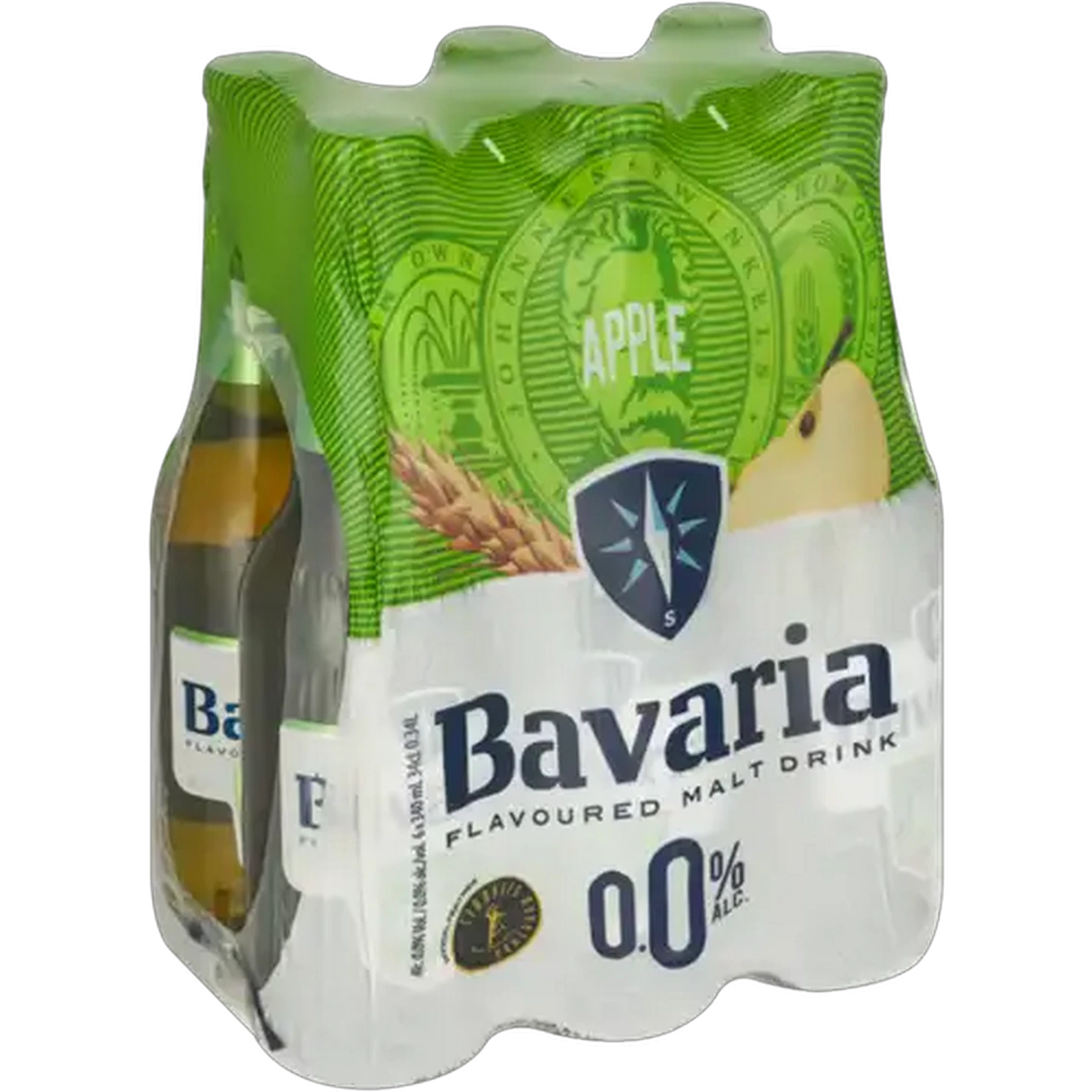 Image of Bavaria Apple Flavoured Non-Alcoholic Malt Drink Bottles 6 x 340ml