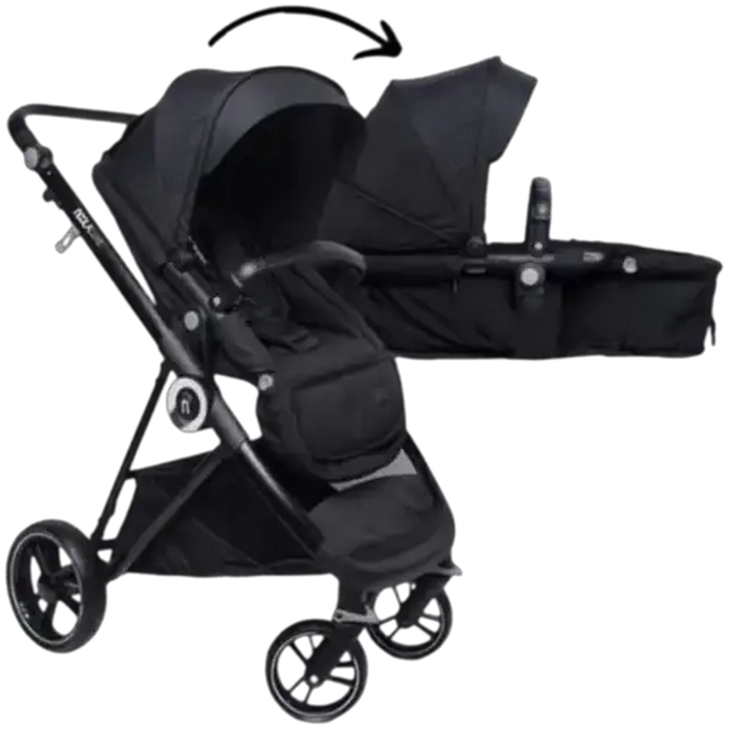 Image of Noola Black Luxe 2-in-1 Stroller