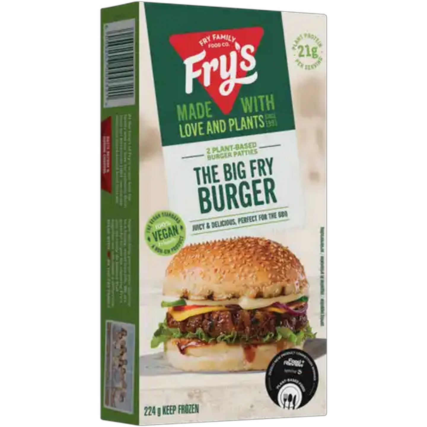 Image of Fry's Frozen The Big Fry Plant-Based Burger Patties 224g